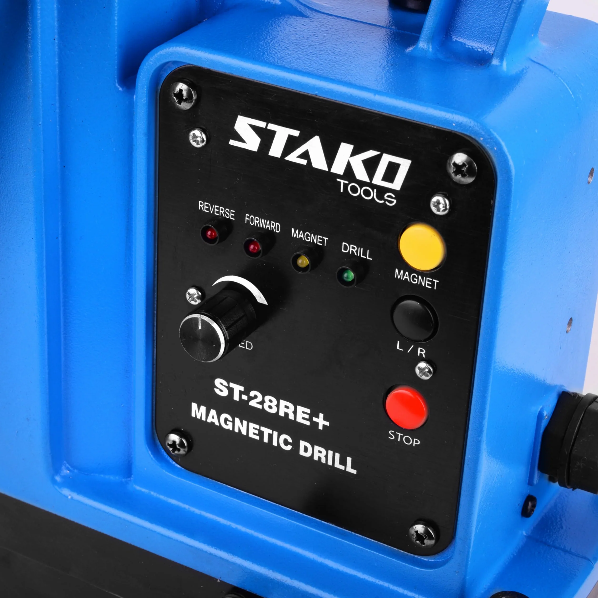 STAKO Trapano magnetico 1800 W ST-28RE+ Ø 80 mm 16500N Weldon 19 mm MK3 mandrino B16 3-16 mm Set 2