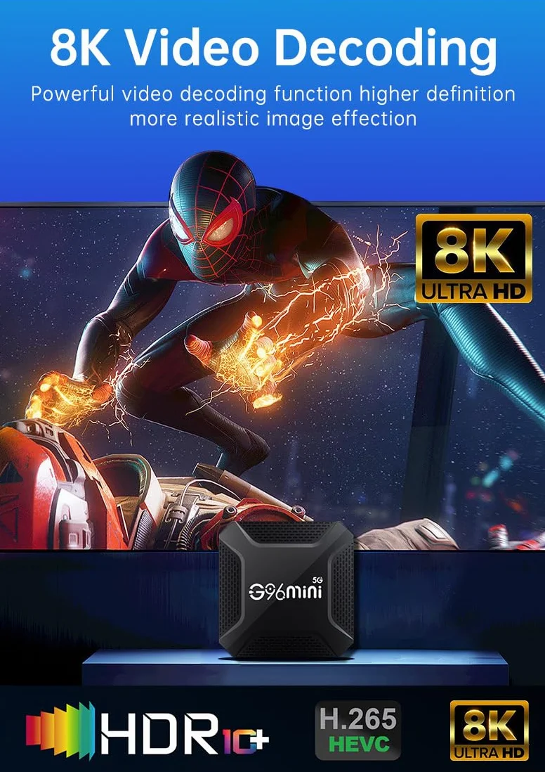 Android TV Box 13.0, Smart TV Box Android 4K con Telecomando Vocale, 4 GB di RAM, 64 GB di Rom, Doppio WiFi 2.4 E 5.8, WiFi 6, BT5.0, HDR10, Supporto Video,4gb+64gb