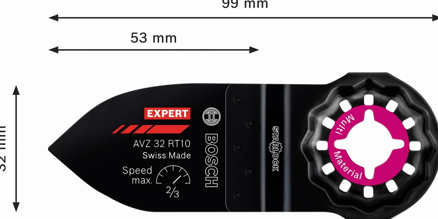Bosch Professional AVZ 32 RT10 Expert Sanding Finger 32 mm per utensili multifunzione