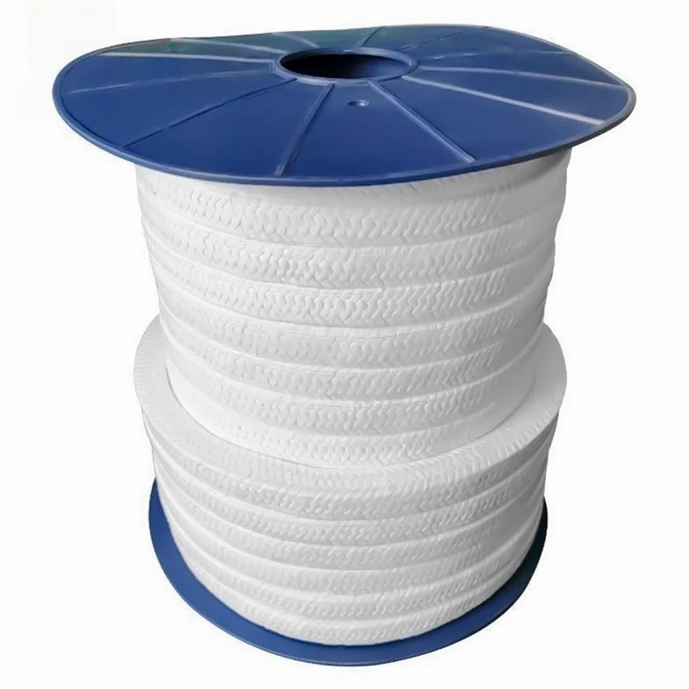 Corda in fibra di vetro per stufe, Guarnizione di compressione intrecciata in PTFE bianco, larghezza da 4 x mm a 20, lunghezza 1 M/2 M | 2MX20MMX20MM