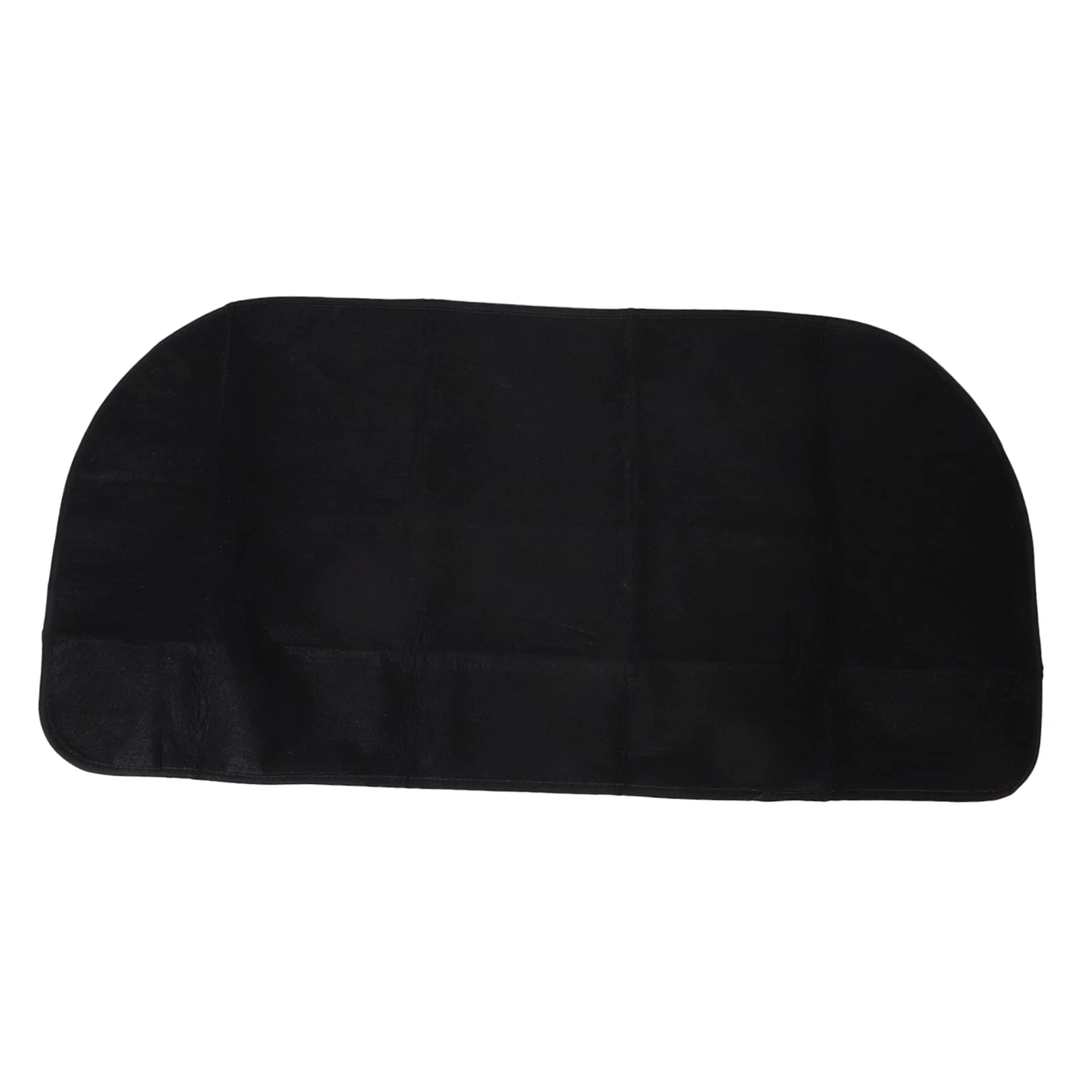 Tappeto Ignifugo Mezzo Tondo per Stufa, Protezione Pavimento | Poliestere e Pvc, Nero, per Grigliate All'aperto e Campeggio, Profilo Elegante e Stile Moderno