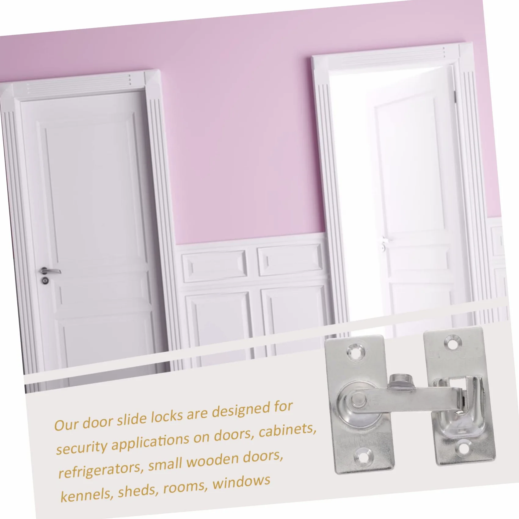 Mikikit 5sets Serratura Chiusura Bolt Acciaio Inossidabile Sicura e Resistente Per Porte Finestre Cancelli e Armadi Facile Da Installare e Adatta Per Interni Ed Esterni