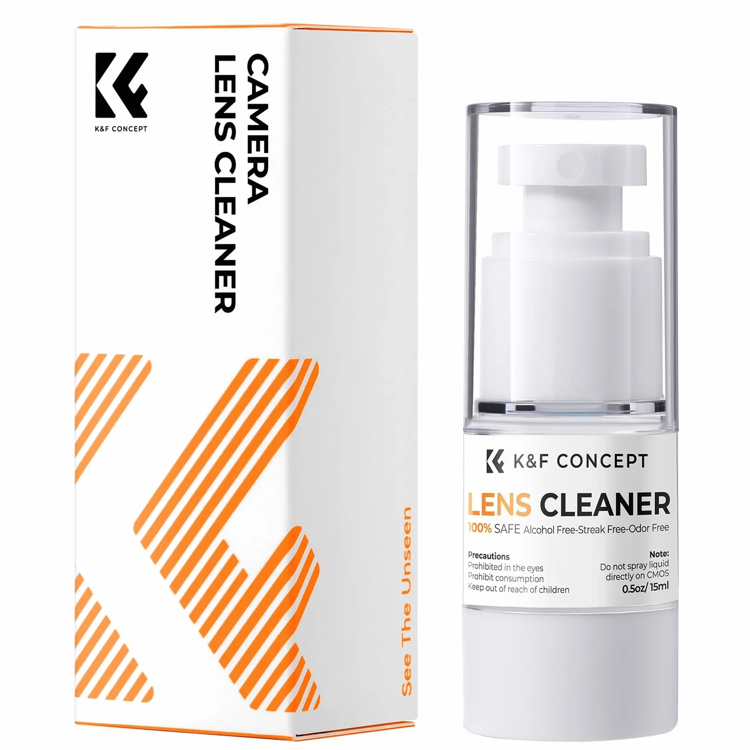 K&F CONCEPT Soluzione di Pulizia Spray per Schermi da 15 ml - Fluido per Pulizia dello schermo senza alcool per Monitor//iPad/Laptop/Tablet/Computer