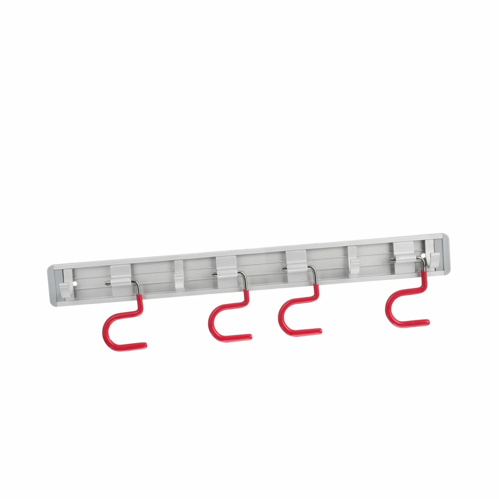 Cabilock Porta Scope in Lega di Alluminio Argento, Supporto Antiscivolo Salvaspazio 4 Ganci, per Garage e Casa