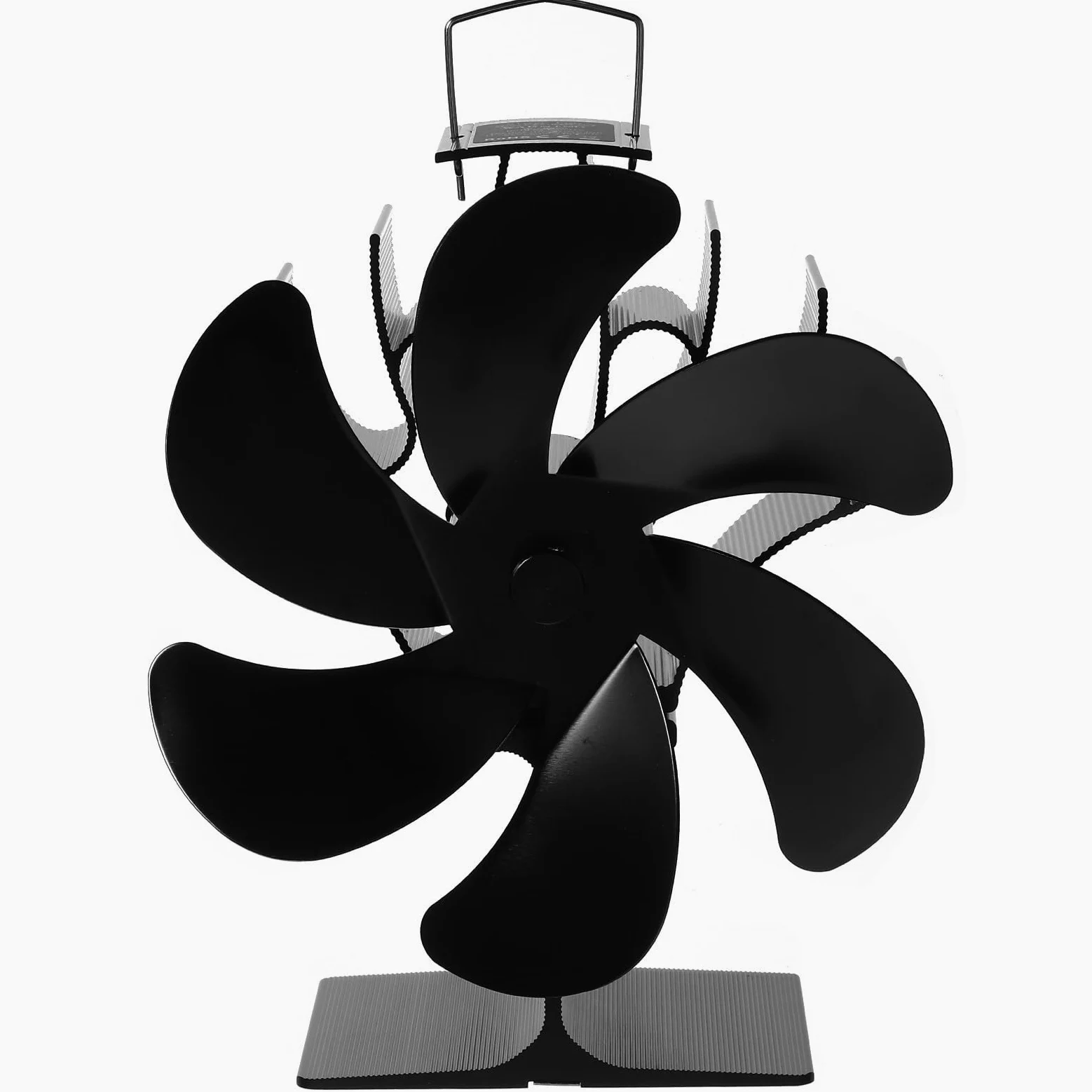 GALPADA Ventilatore per Stufa Legna Termoventilatore da Caminetto a 5 Pale in Lega di Alluminio, Silenzioso senza Elettricità, per Creare Un'atmosfera Estiva Confortevole