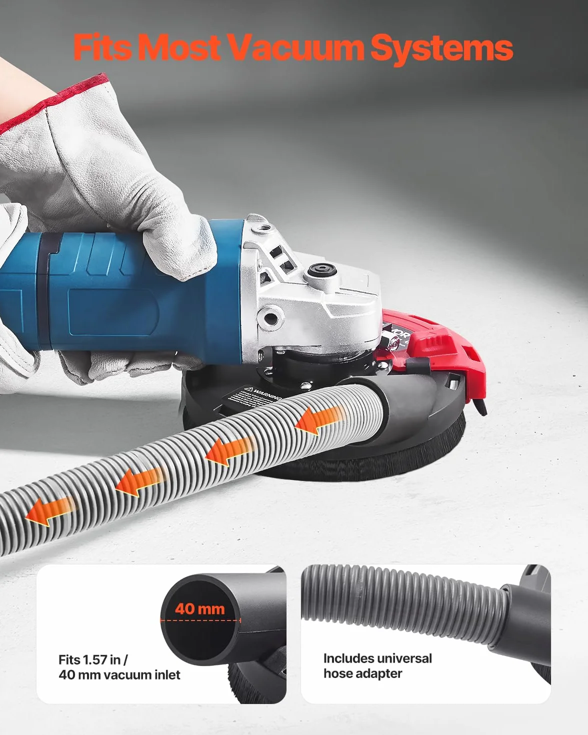 VEVOR Copertura Antipolvere per Smerigliatrice Angolare 100-125 mm Universale con Rondelle di Serraggio