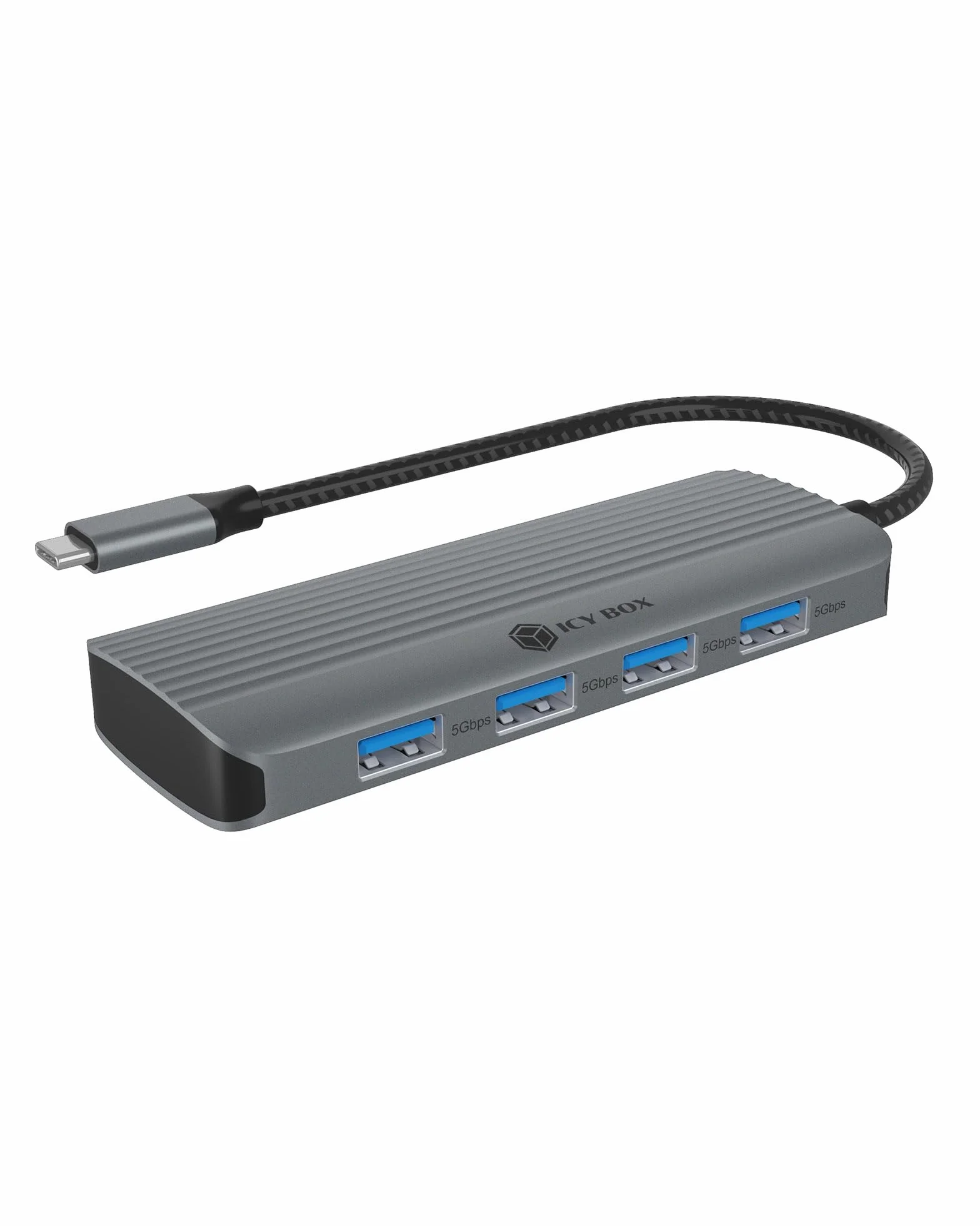 ICY BOX Docking Station USB-C (6 in 1) con HDMI (4K 60 Hz), Hub 4X USB 3.2 (Gen 1), Power Delivery 100W, Alluminio, Plug & Play, Windows e macOS, IB-DK4022a-CPD