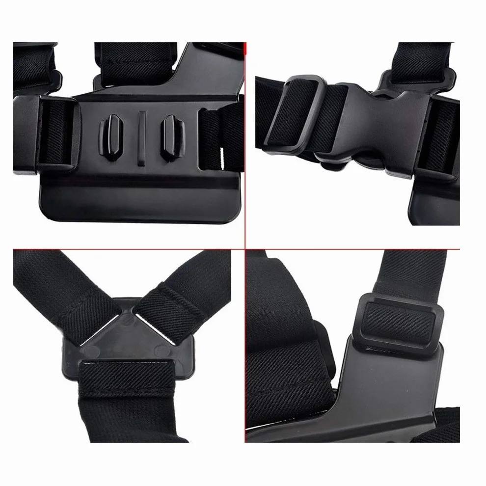 Imbracatura da Petto Supporto da Petto Compatibile con GoPro Hero e Action Camera - Cinturino pettorale Completamente Regolabile