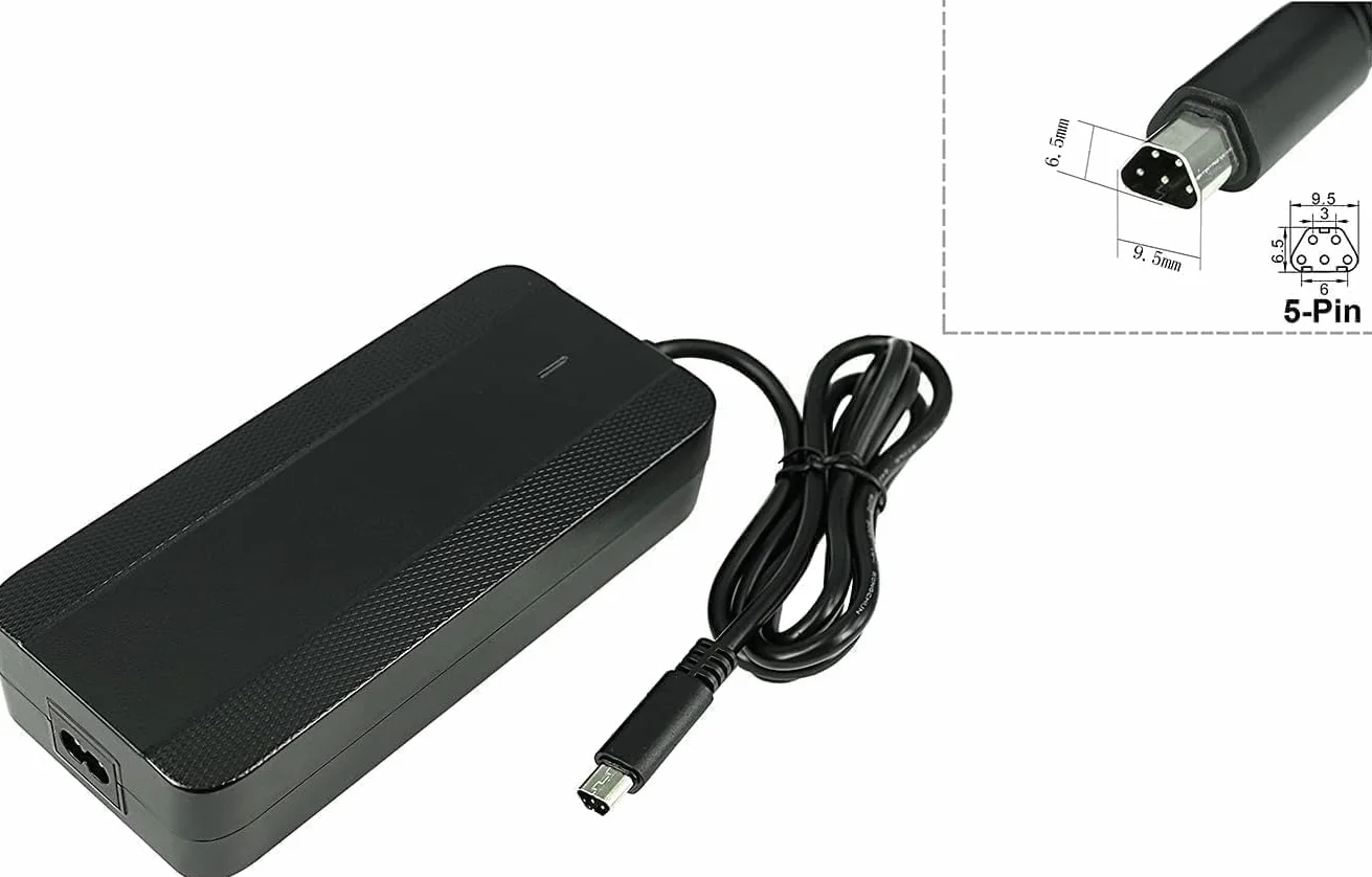 PowerSmart Olympia EX 900 Sport/Hammer/HYSAK/Performer 900 - Caricabatterie da 42 V, 4 A, per batteria agli ioni di litio da 36 V, con connettore trapezoidale a 5 poli