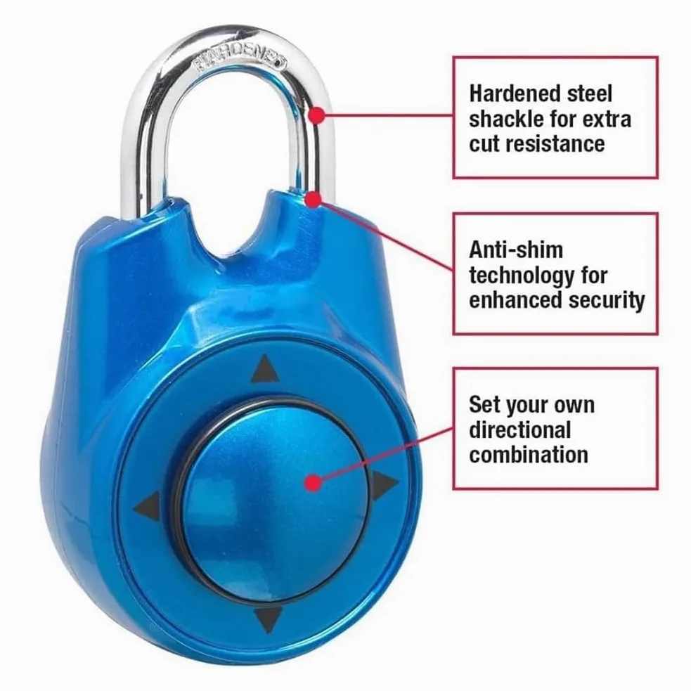 Lucchetto per armadietto con combinazione, Lucchetto codificato per bagagli, Lucchetto con password direzionale a combinazione portatile, Serratura per armadietto di sicurezza per palestra scuola B