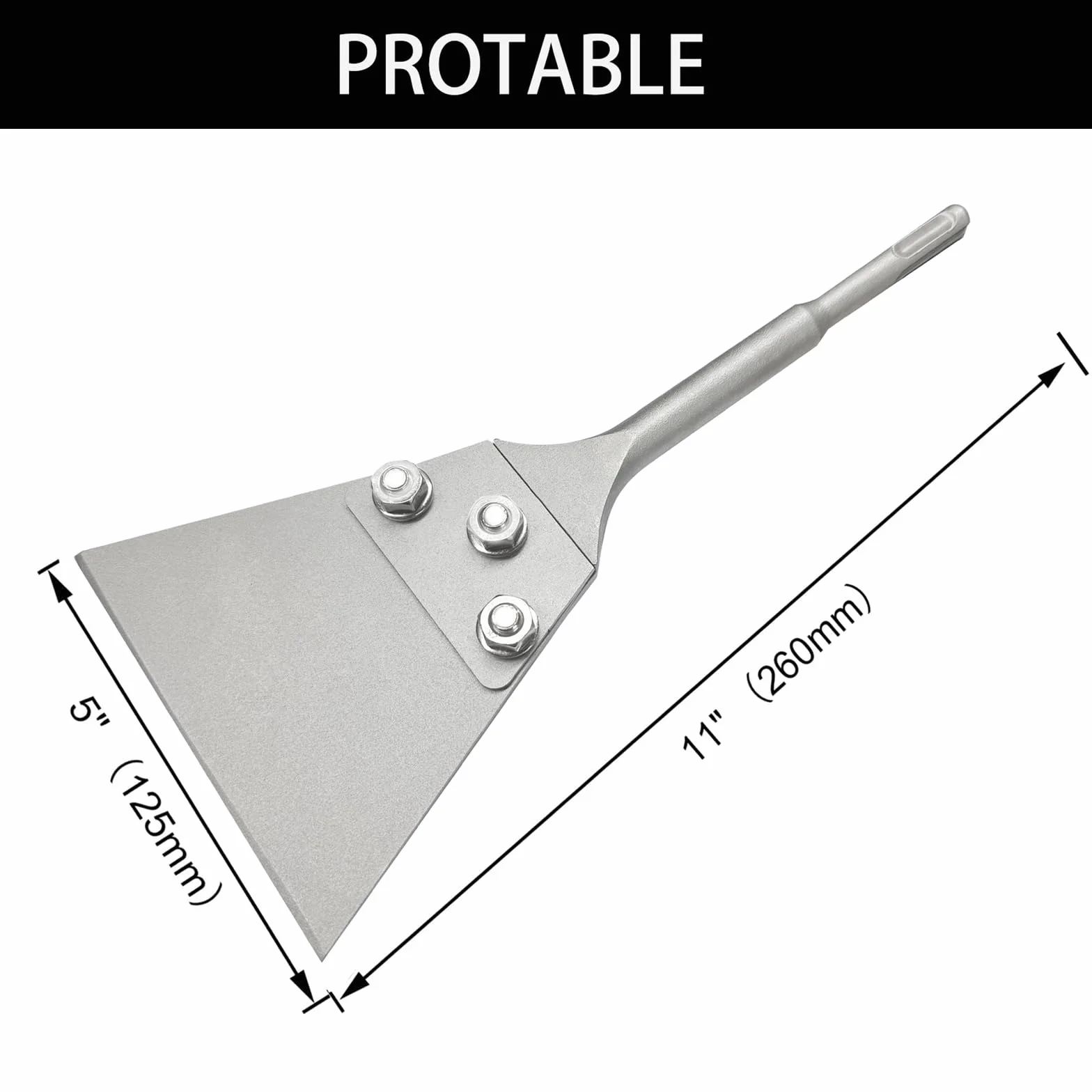 Raschietto per pavimenti SDS Plus 12,7x25,4 cm rimozione piastrelle scalpello trapano percussione