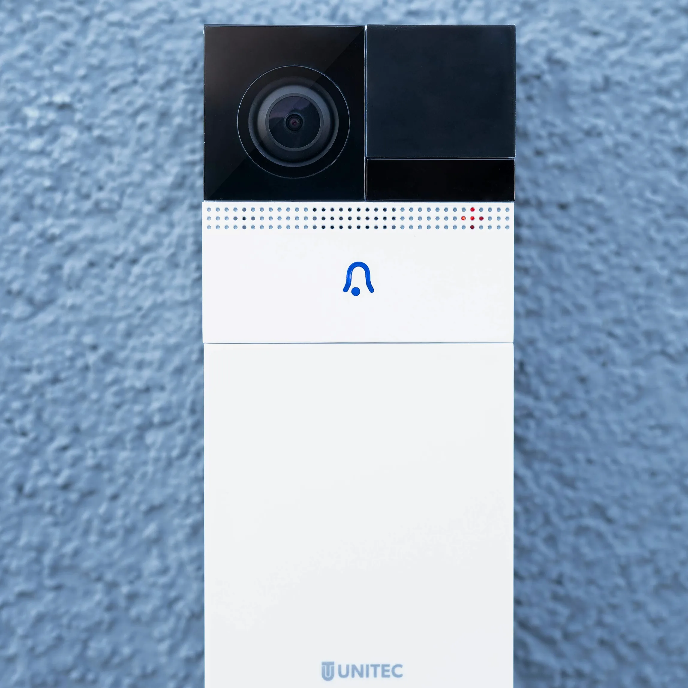 UNITEC Videocitofono WiFi, con app per smartphone, batteria o cablaggio fisso, con telecamera WLAN Full HD, audio a 2 vie, incluso gong radio