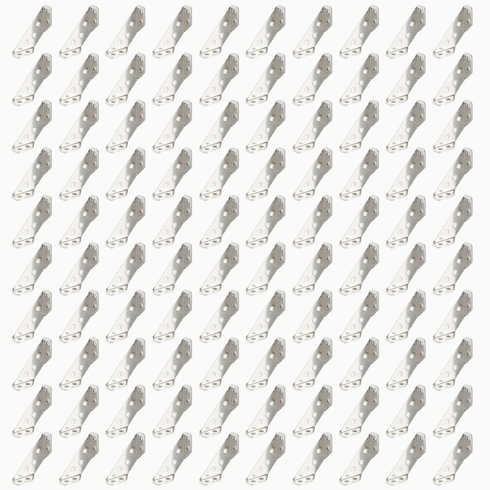 100 staffe angolari per mobili in acciaio inox, staffe di fissaggio per scaffali, telaio di fissaggio per armadietti, staffe angolari resistenti