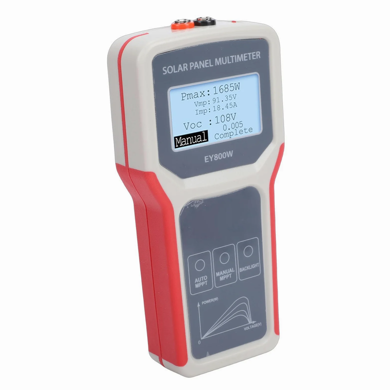Tester per Pannelli Solari, 5 800 W 12 60 V 0 35 A MPPT Tester per Pannelli Solari Multimetro per Fotovoltaici con Ampio Display LCD per la Risoluzione dei Problemi del Solare Residenziale