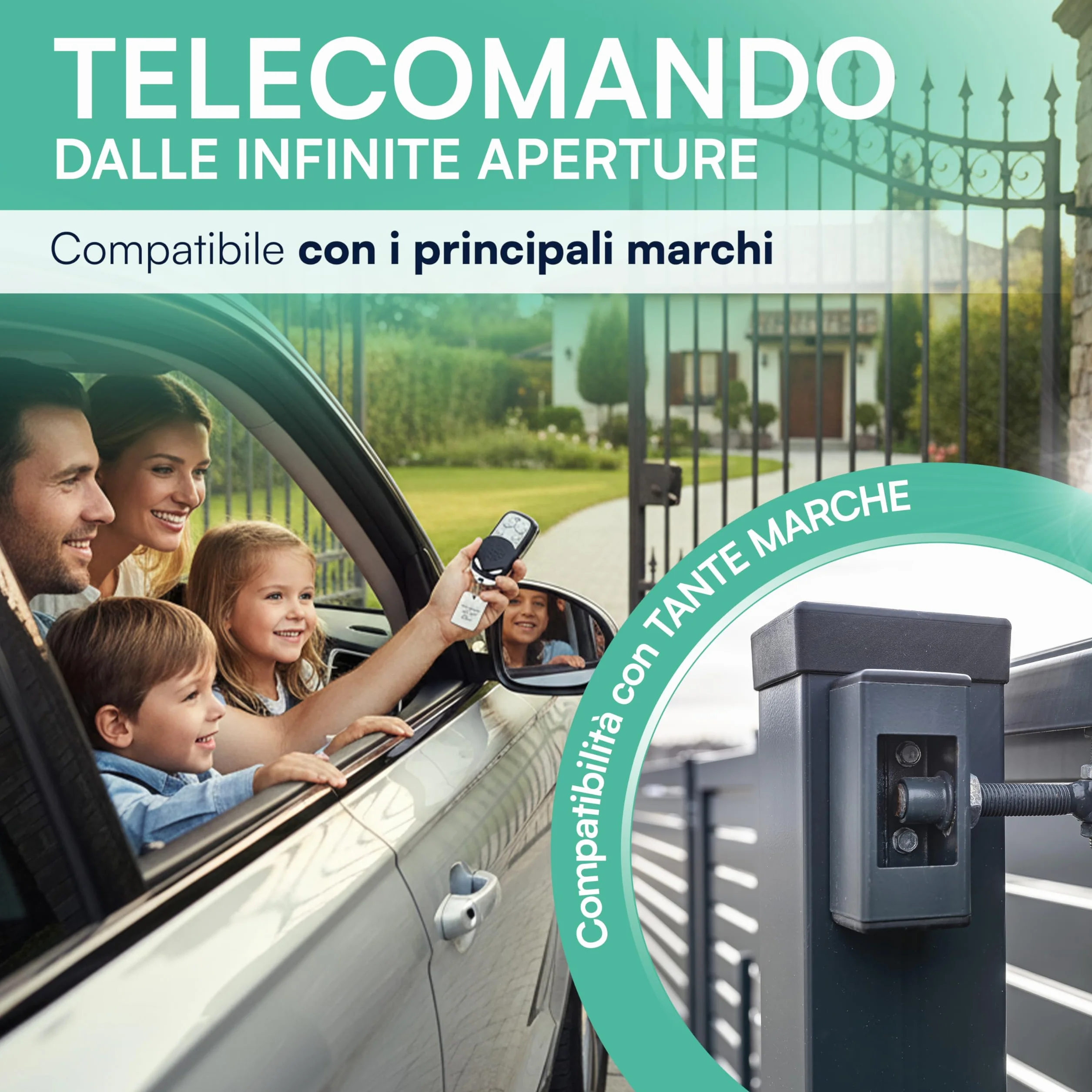 Set di 3 telecomandi universali 433,92 MHz Codice fisso per cancello automatico