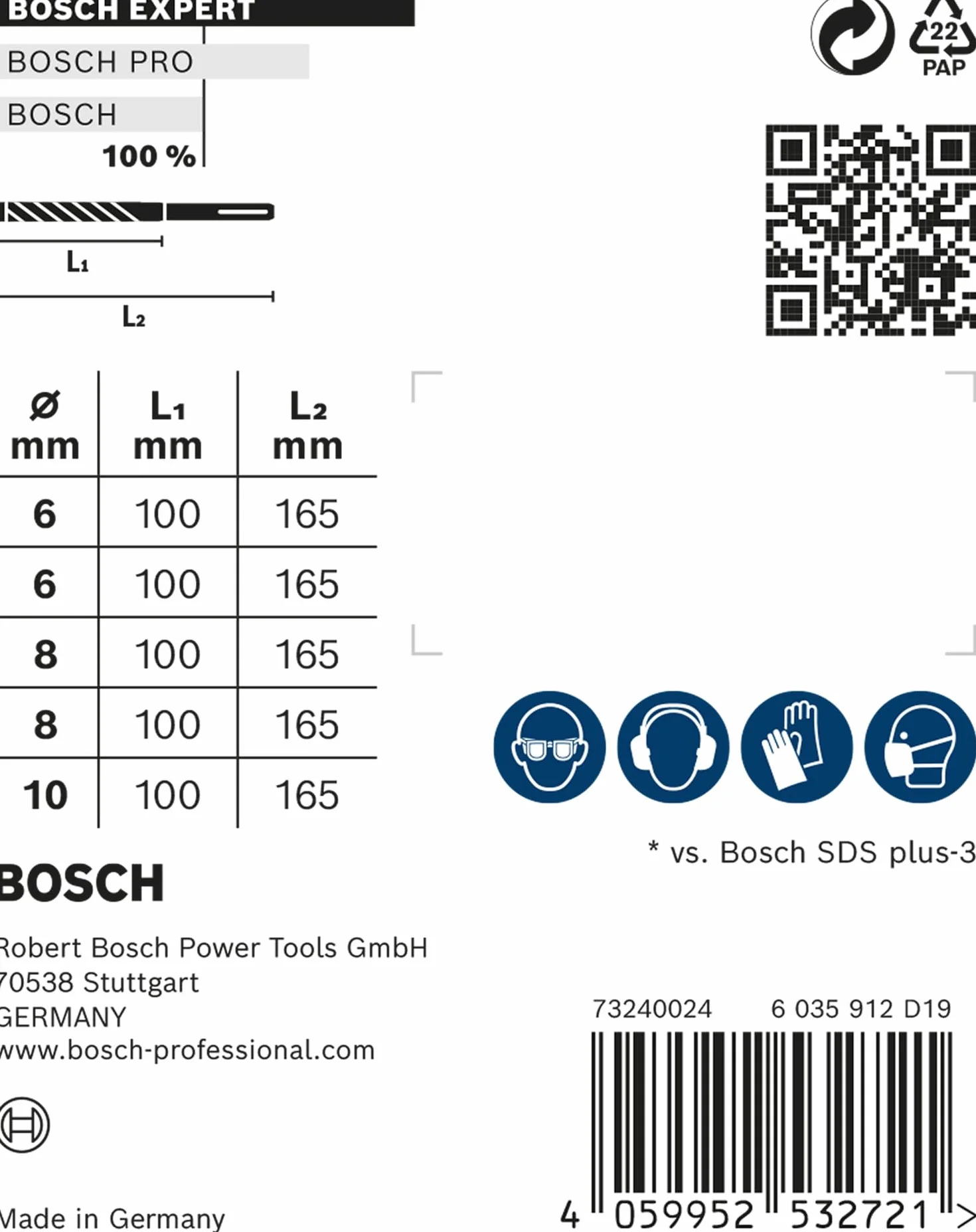 Bosch Expert SDS plus-7X Set 5 Punte per Martelli 6-10 mm