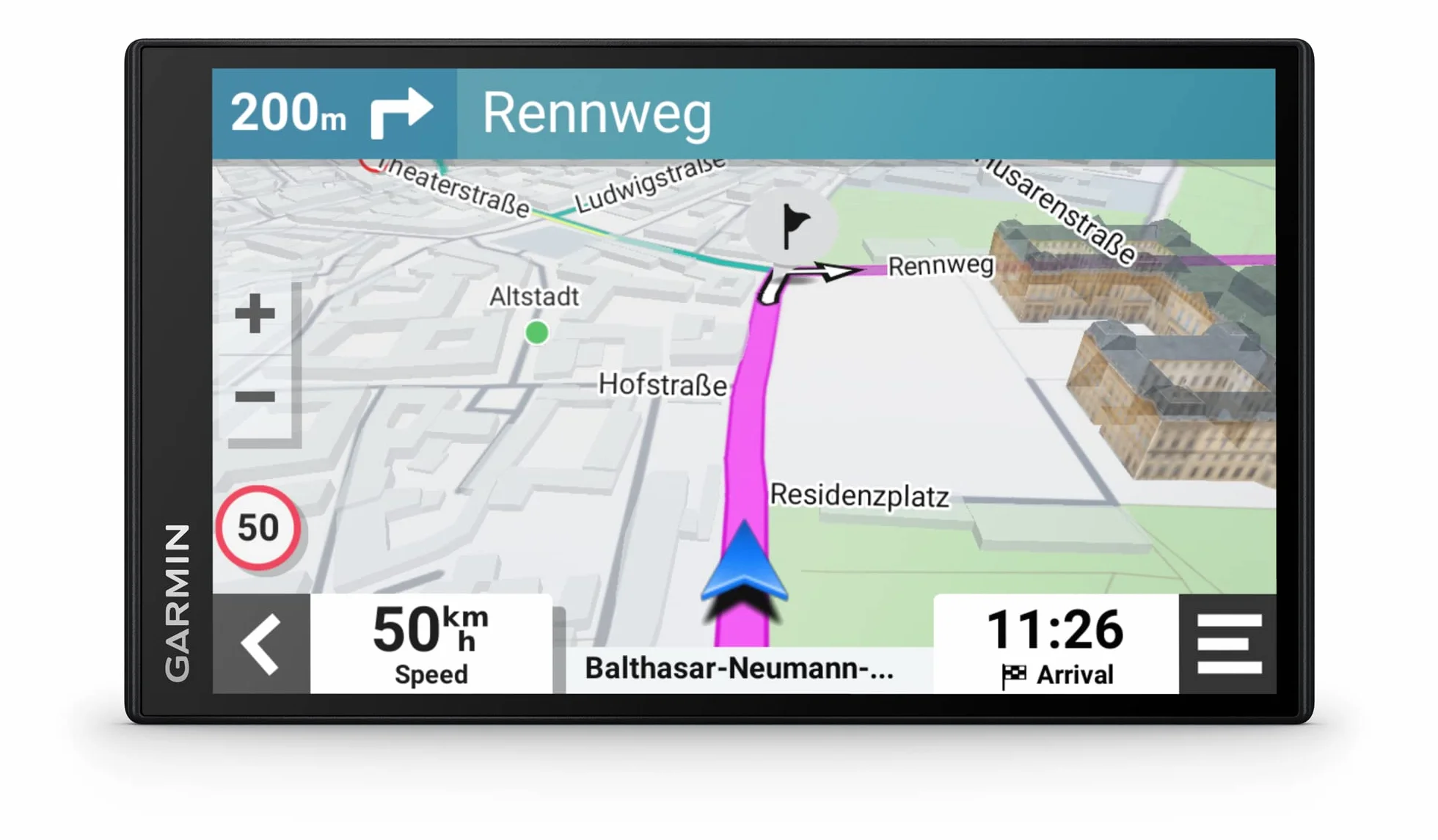 Garmin DriveSmart 76, Navigatore Satellitare per Auto, Display 7", Mappa Europa completa, Assistente vocale, ZTL, Infotraffico, Prezzi carburante, Notifiche smartphone, Wi-Fi