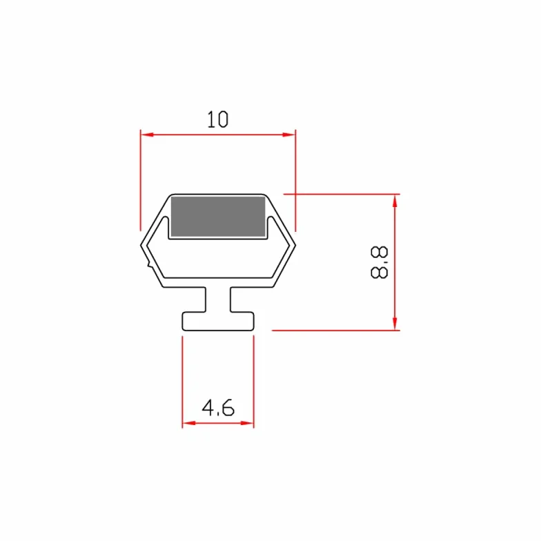 Guarnizione Magnetica Box Doccia in Gomma EC-MAG-R43 KIT 2 PEZZI
