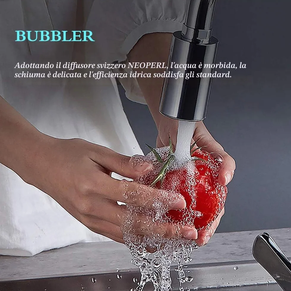 Miscelatore per lavello da cucina rubinetto bagno senza contatto sensore automatico infrarossi