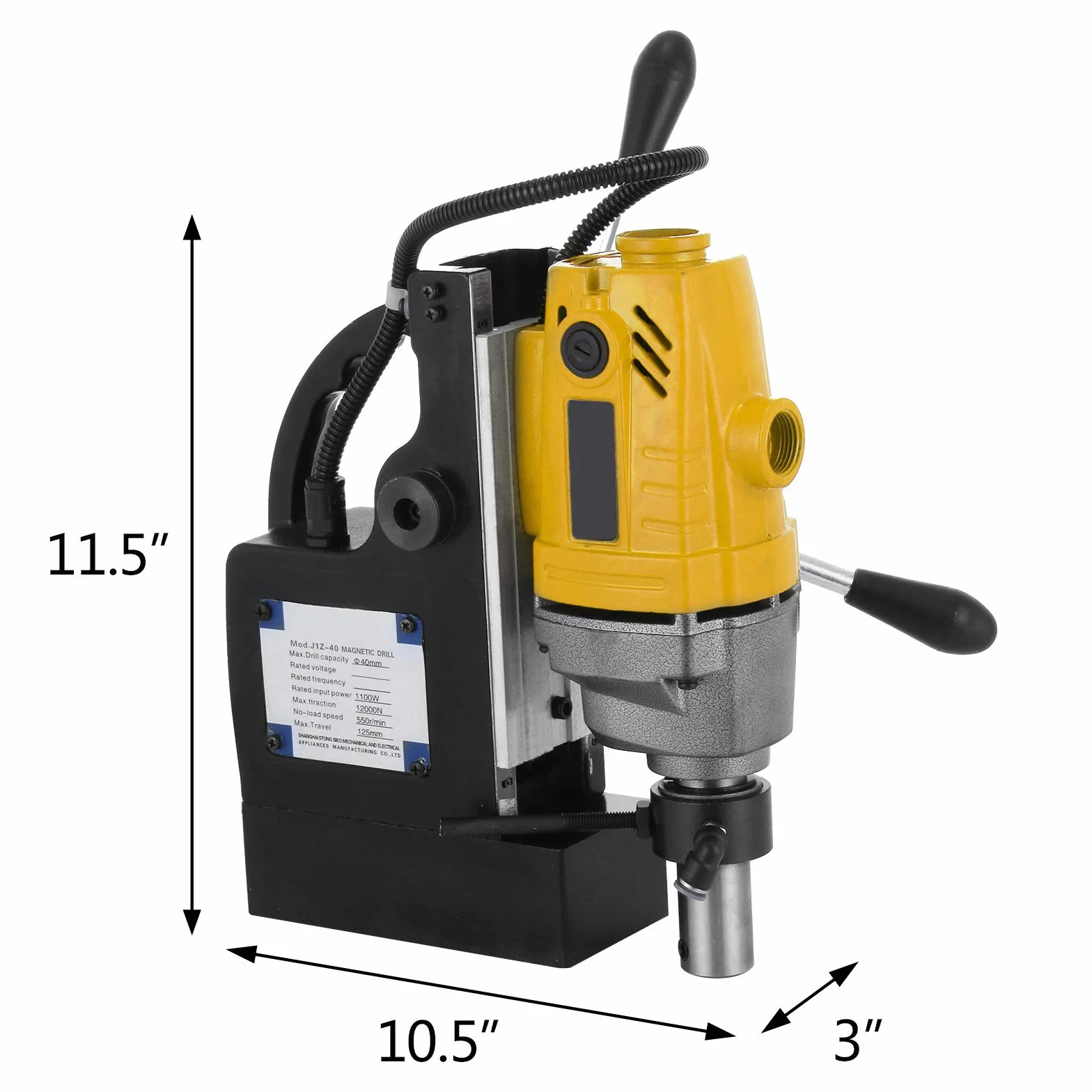Moh Trapano Elettrico Magnetico MD40 1100 W 220 V 50 Hz Set 6 Frese HSS