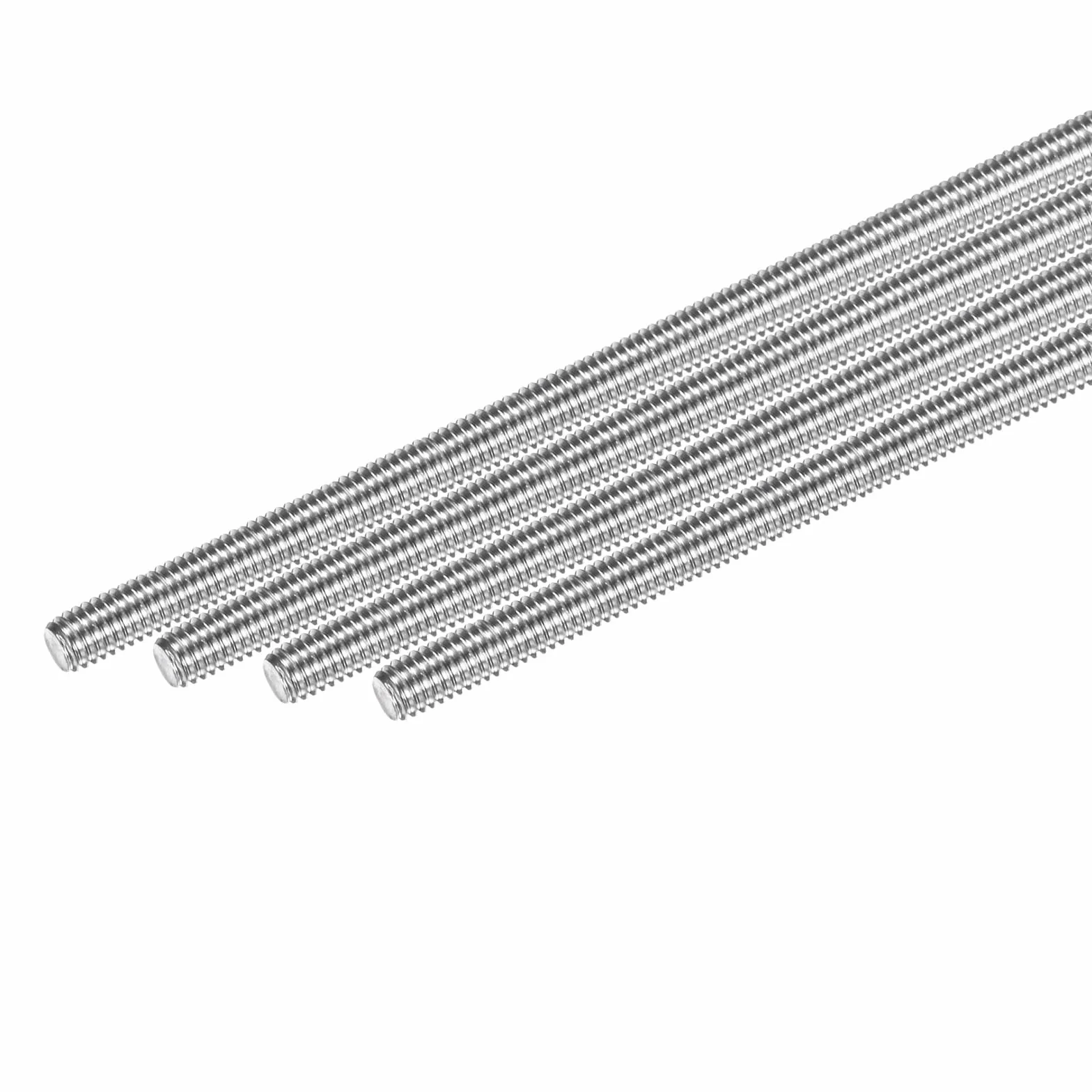 M METERXITY 4-Pack Barra Filettata Completa M6x180mm 304 Acciaio Inossidabile Filettatura Destra