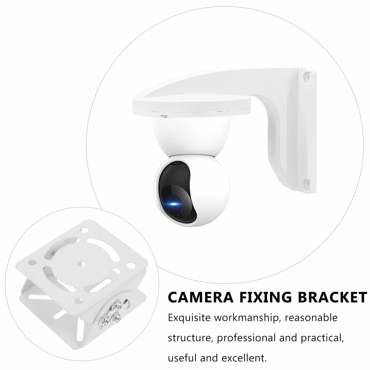 Alipis Supporto per Telecamera Staffa in Bianco 3 Facile da Installare da Usare per Accessori di Sorveglianza