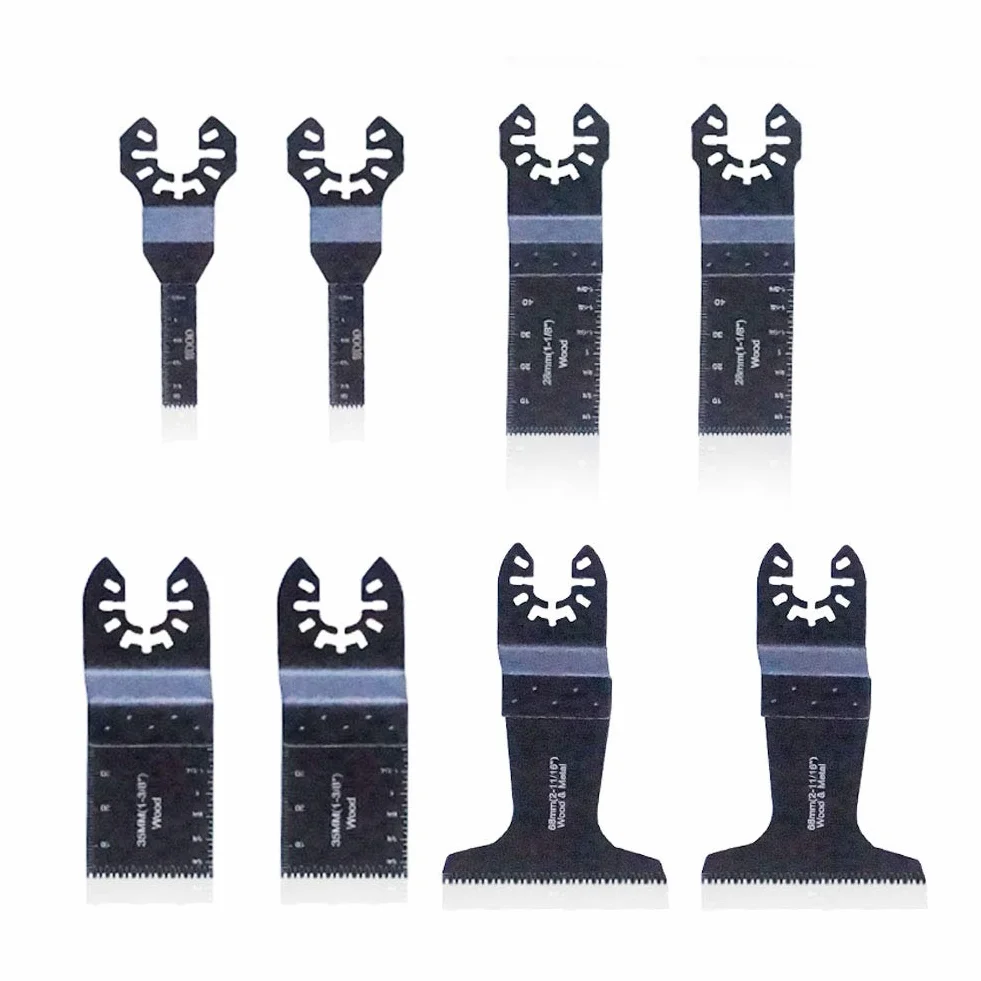 8 lame universali in acciaio al carbonio per taglio del legno, lame oscillanti per utensili multifunzione Fein, Dremel, Bosch, Makita, Dewalt
