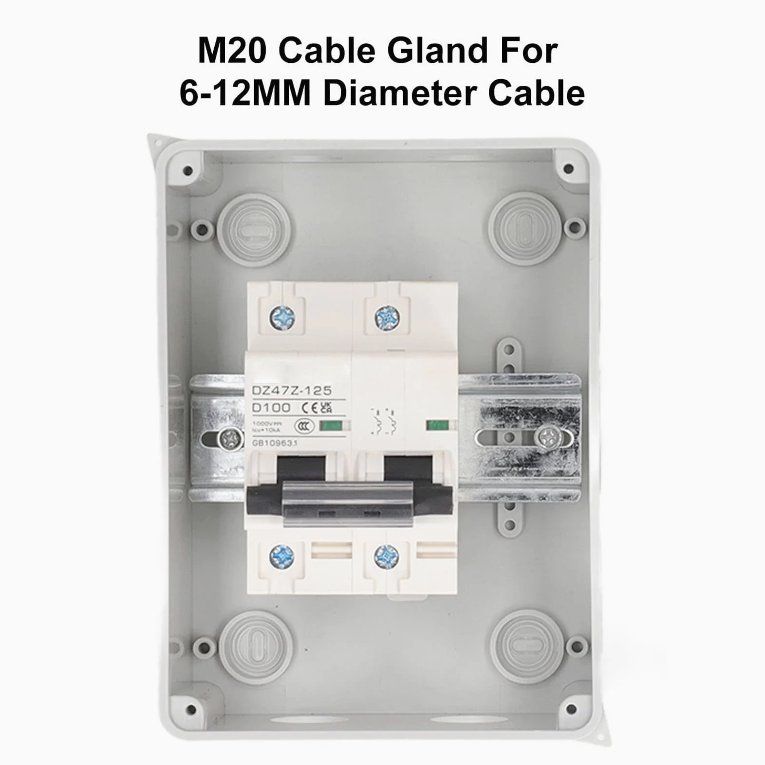 flexman Interruttore Automatico Miniaturizzato CC, Sezionatore Solare Impermeabile 2P CC 1000 V 100 A, Interruttori Automatici CC per Sistemi Fotovoltaici per Array Fotovoltaici RV