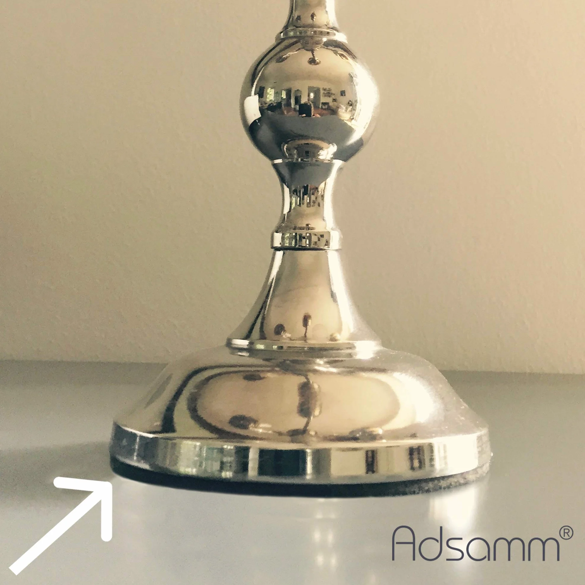 Adsamm® / 21 x feltrini autoadesivi/Grigio / 30x30 mm/Quadrato/piedini per mobili in feltro da 3.5 mm di spessore/pad protettivi per arredi