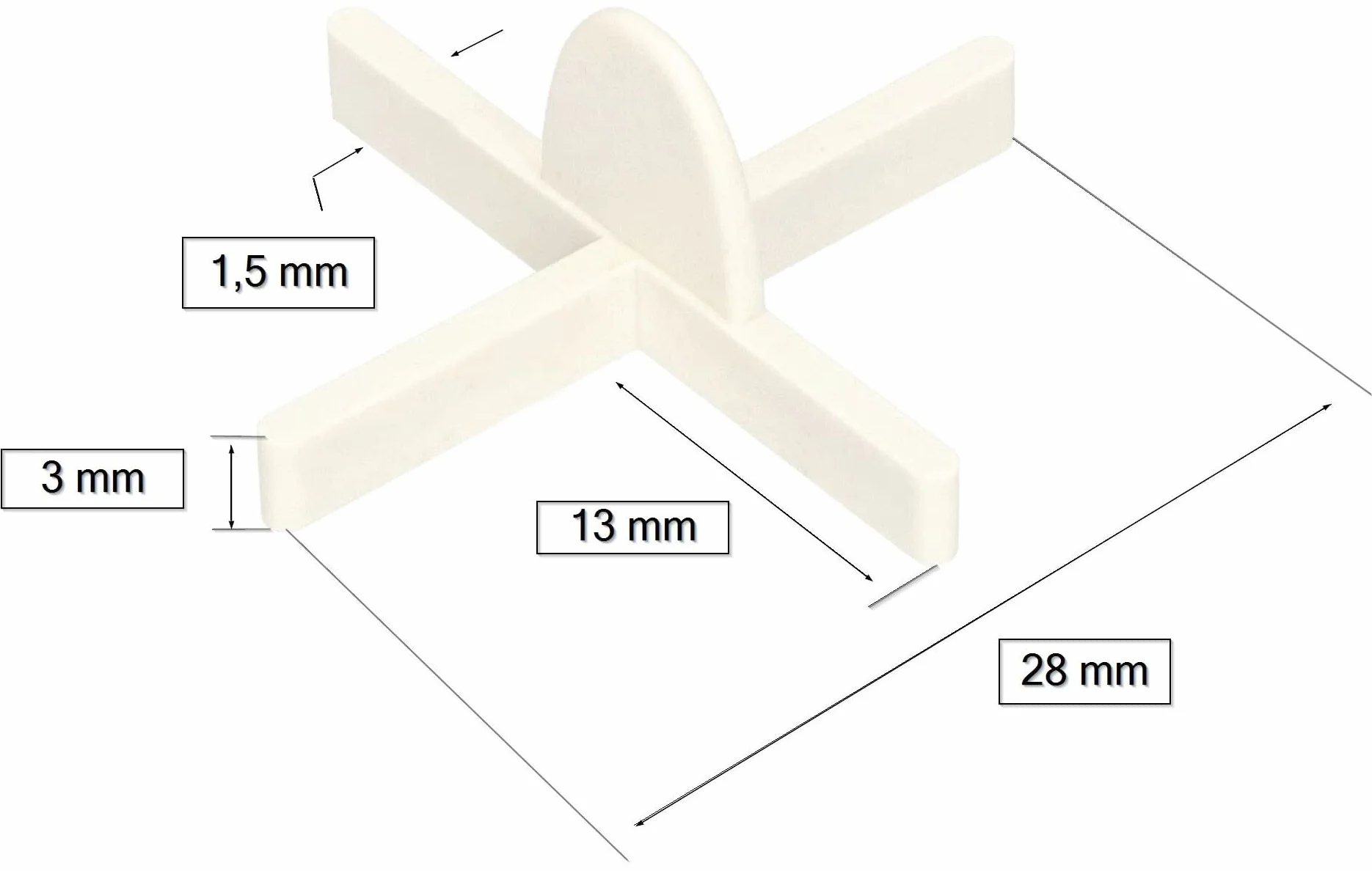 KOTARBAU® Croci per piastrelle 1,5 mm 100 pezzi