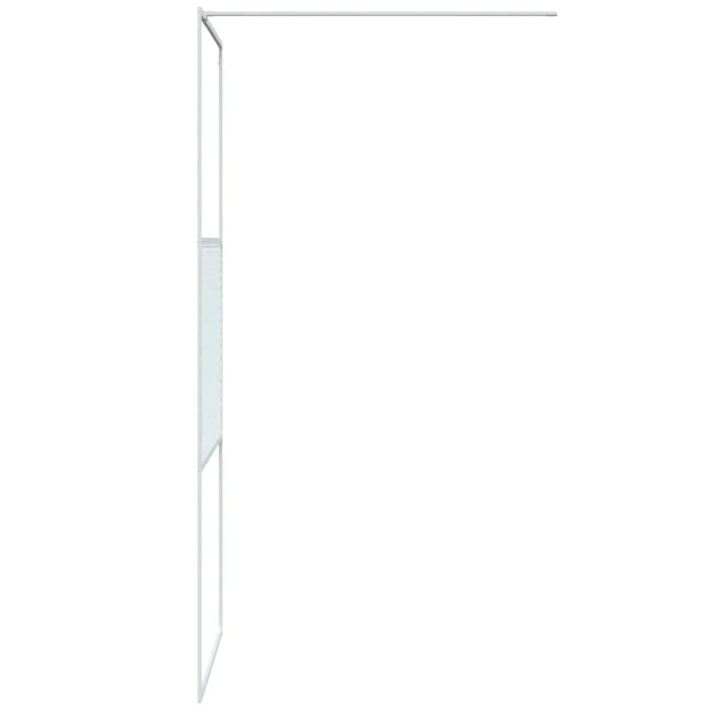 Walkin - Parete doccia per doccia a pavimento, 80 x 195 cm, in vetro trasparente ESG, con telaio in alluminio, regolabile, paraspruzzi, parete divisoria in vetro, telaio profilato stabile