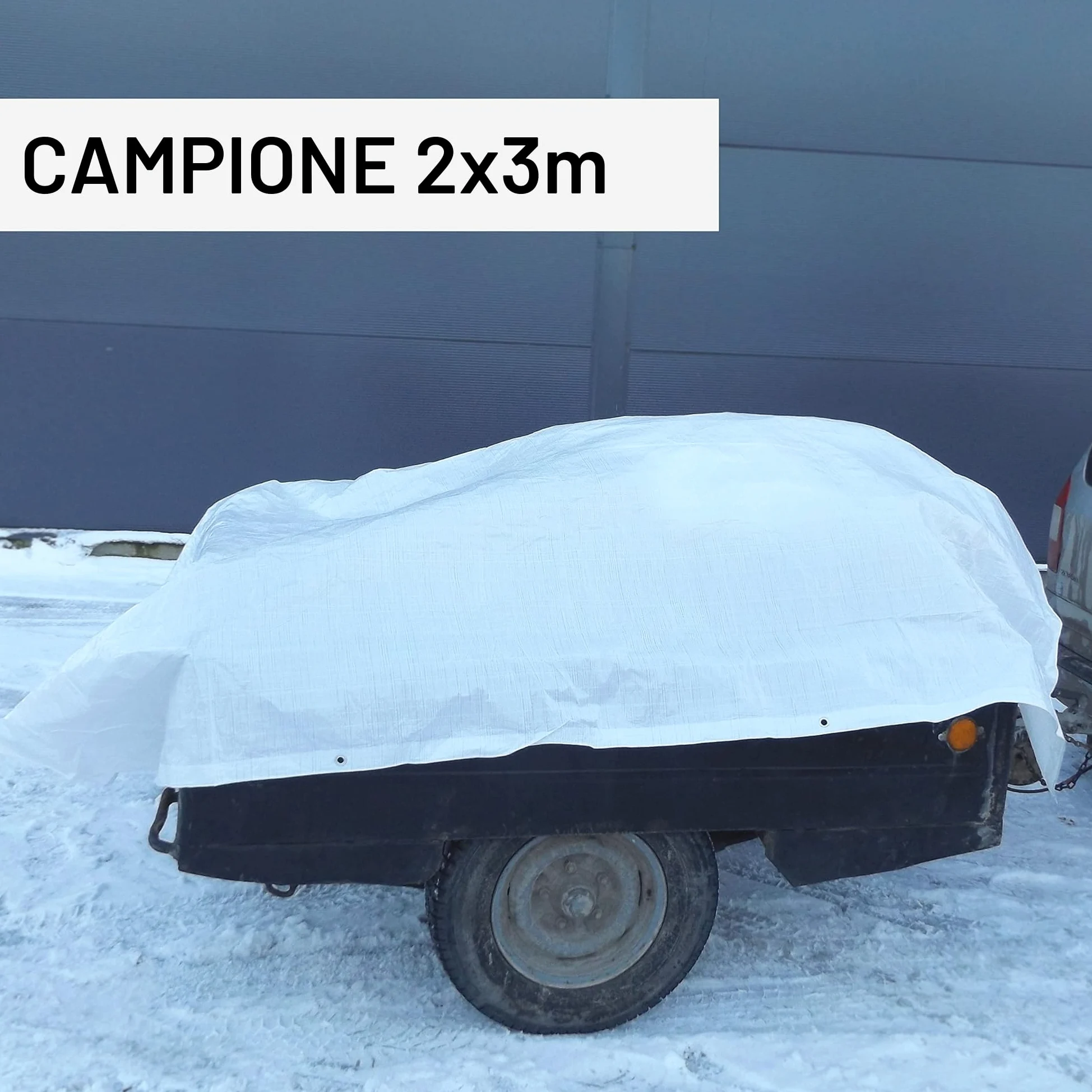 SKIR'CO Telone bianco 6 x 10 m, impermeabile, 55 g/m², con occhielli, protezione per auto, multifunzione