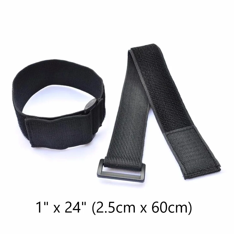 Aspire Fascette per cavi riutilizzabili 24" Gancio multiuso regolabile e Loop Cinch Straps Black-100 PCS