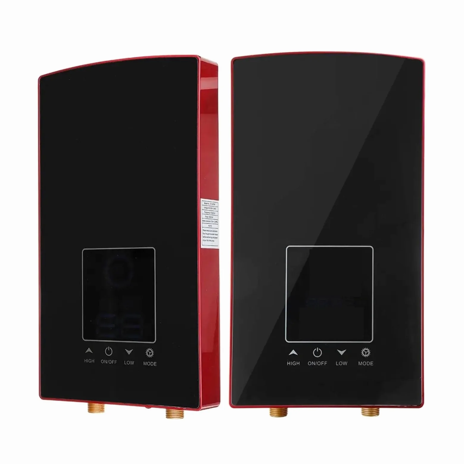 Scaldabagno Elettrico Digitale LCD Da 8500 W. Controllo Vocale Toccante. Scaldacqua Istantanei Senza Serbatoio A Temperatura Costante riscaldare rapidamente(Gold)