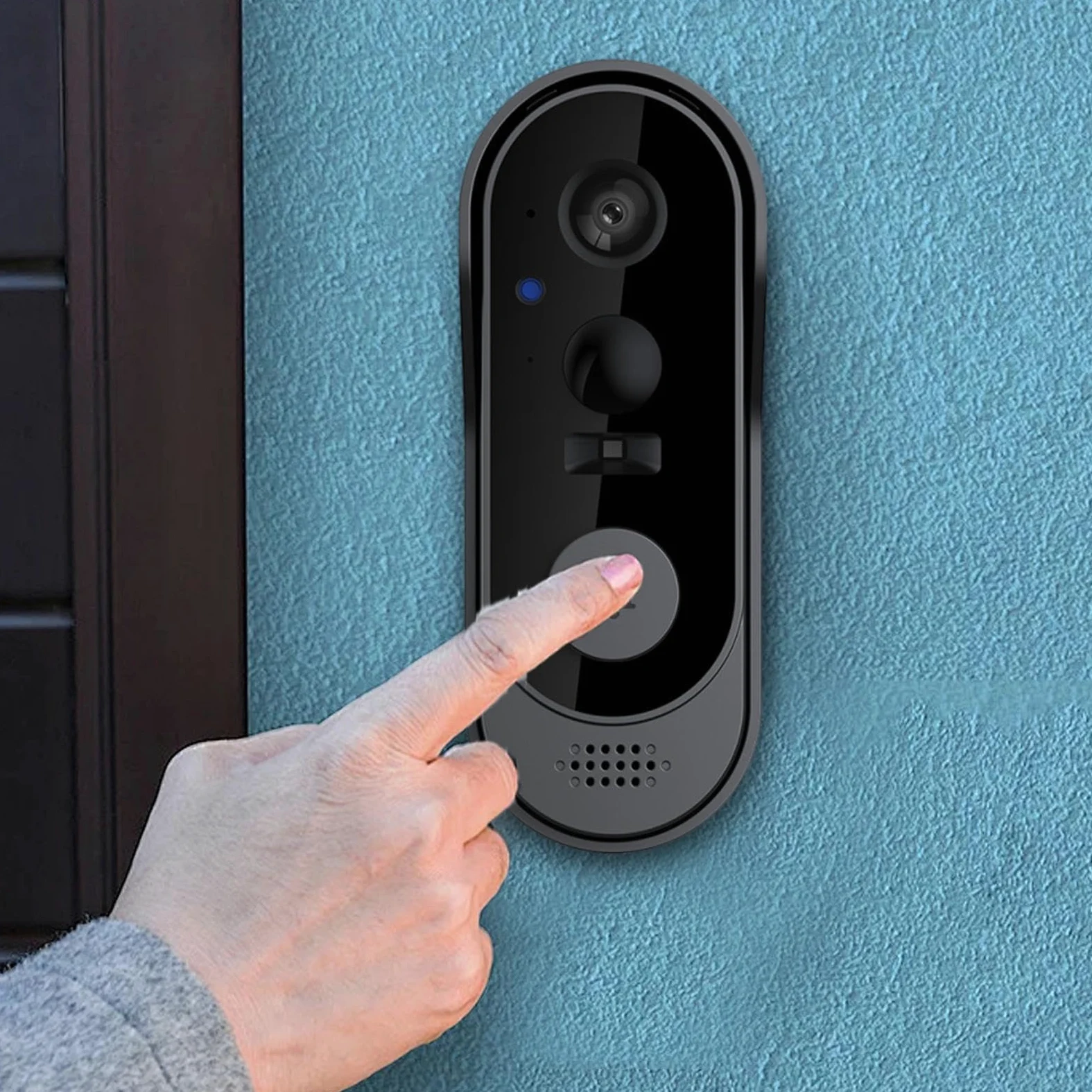 Campanello Video Sensore Sicurezza, Monitor, Cloud Storage | Videocamera Wireless D'Ingresso Avvisi Notturni Per Appartamento, Porta, Interno, Esterno