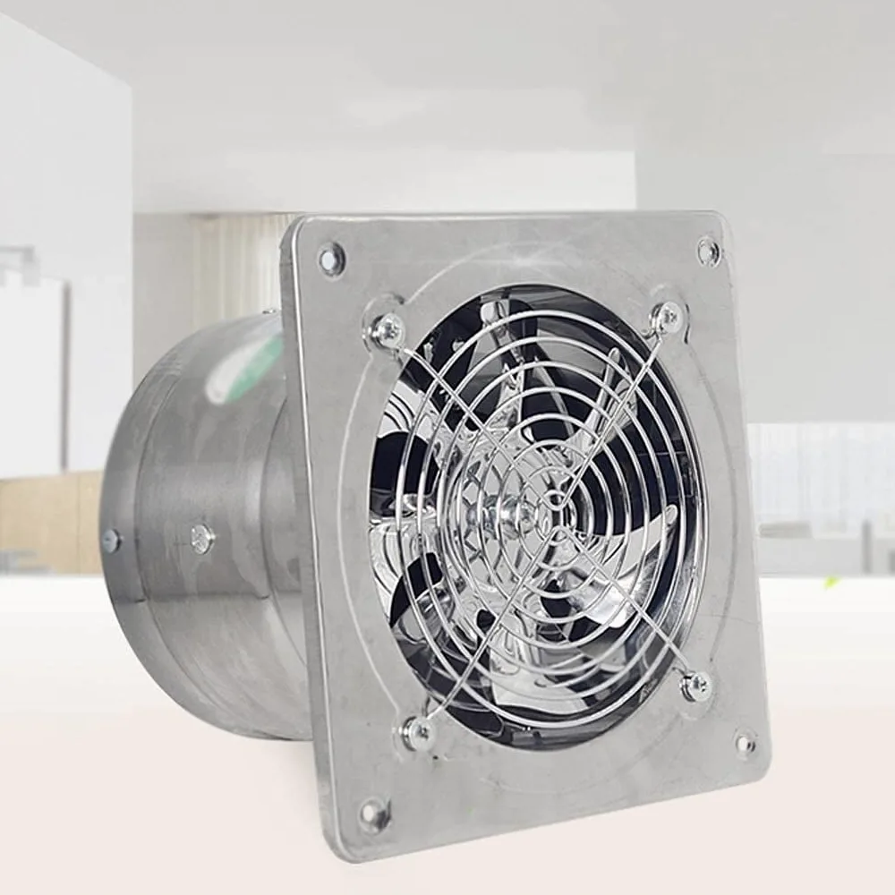 Aspiratore da Bagno, aspiratore da Cucina 6", Silenzioso con valvola di ritegno con Copertura Protettiva in Rete per Bagno/Cucina/Soggiorno