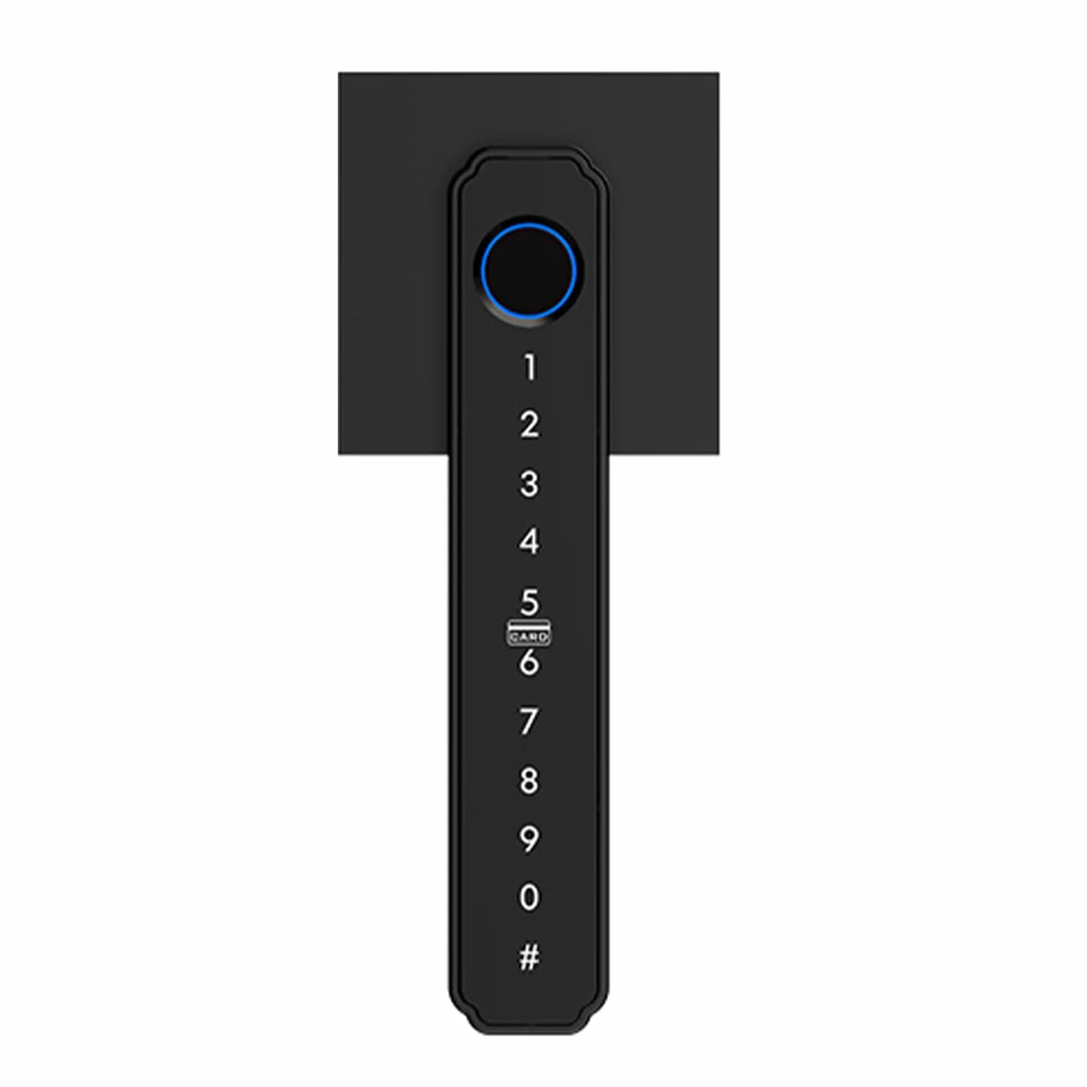 Serratura per Porta con Impronta Digitale, Serratura con Tastiera per Ingresso Senza Chiave 5 in 1, Intelligente con Controllo App Tastiera Retroilluminata per Porte d'Ingresso Uffici (BLACK)