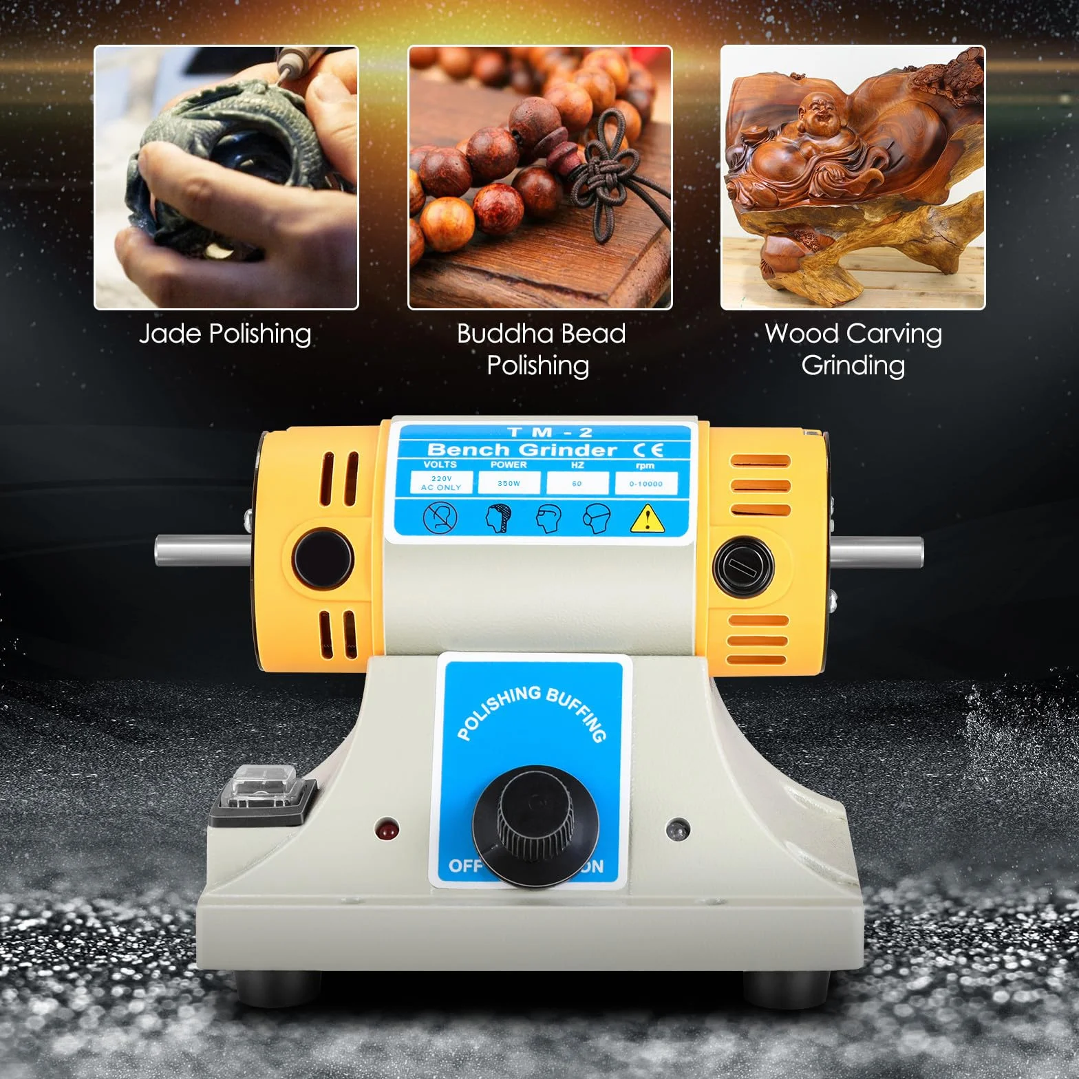 Lucidatrice da banco 350W 10000 rpm per taglio e lucidatura giada