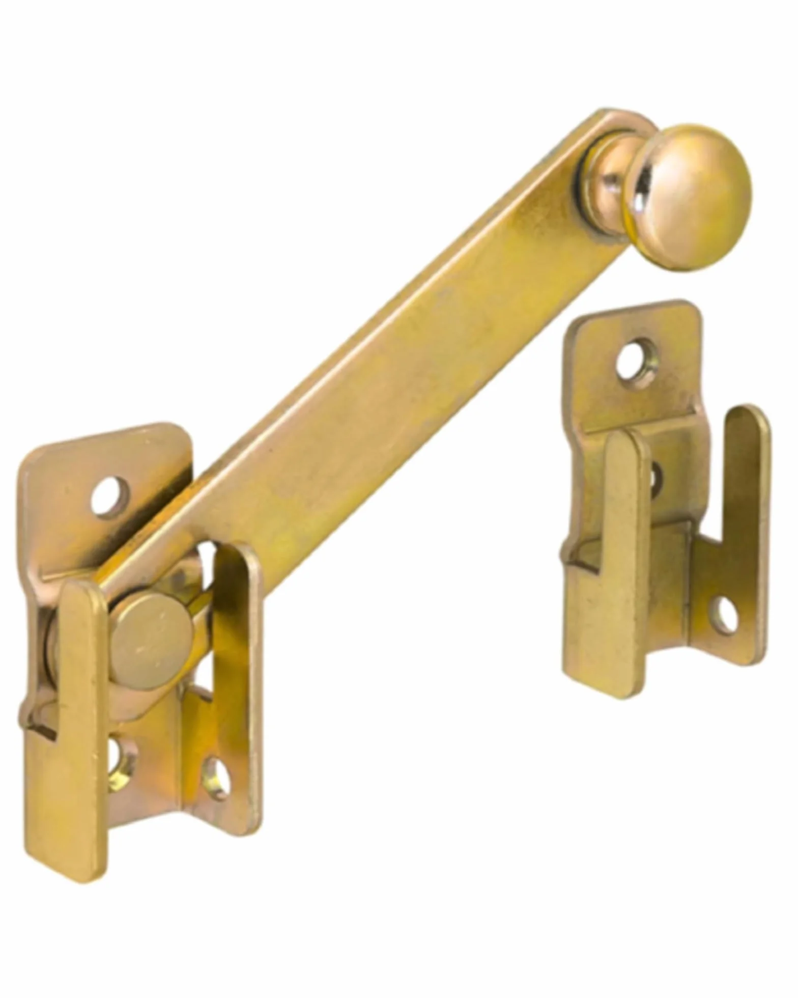 Gedotec Scrocco per cancello da giardino giallo zincato 120x20 mm acciaio 1 pezzo con controparte
