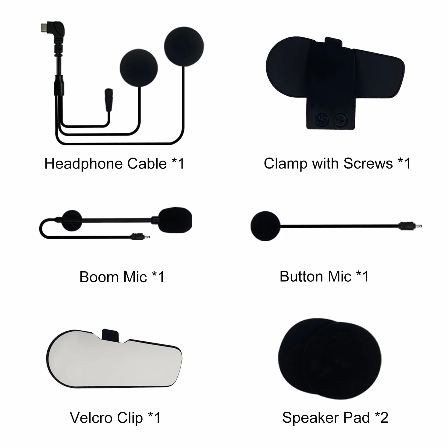 TK-X4/TK-X4SC - Cuffie Bluetooth per moto, con connettore di tipo C, microfono ad asta e microfono a pulsante e altri accessori