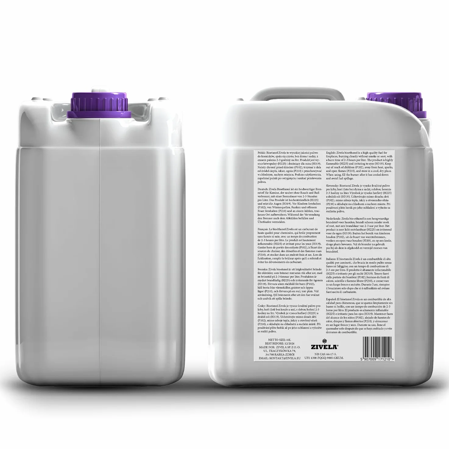 Bioetanolo 96,6% 10 l, profumo di lavanda di alcool biologico 96,6% 10 l, bioetanolo per camino, caminetto, camino a bioetanolo, profumo di lavanda, combustione pulita, senza fumo, fiamma vivida e