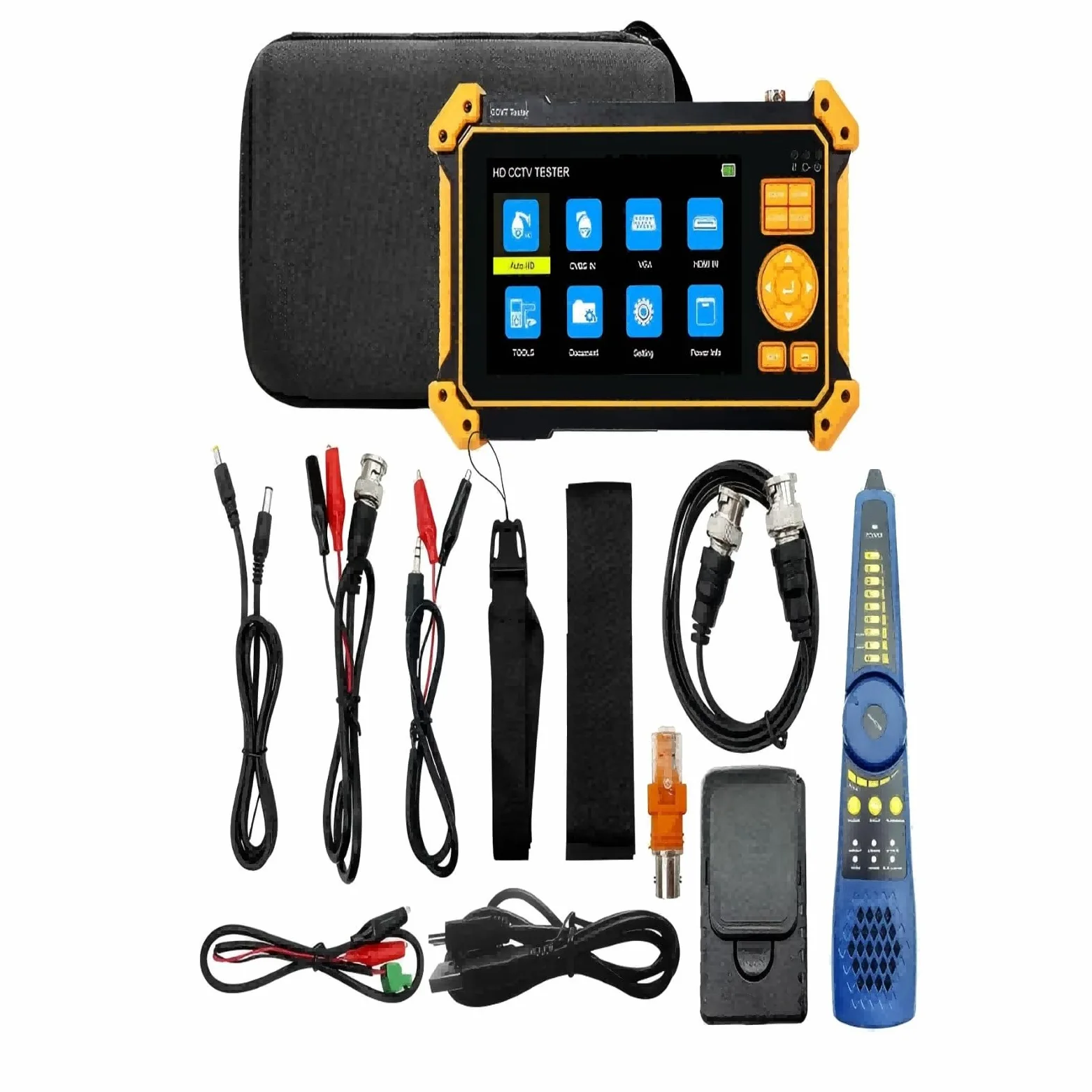 Tester per analizzatori CCTV Tester di videosorveglianza coassiale Engineering Treasure HD-3100C da 5 pollici con ingressi HDMI e VGA tracciamento cavi digitali con touch screen/display LCD