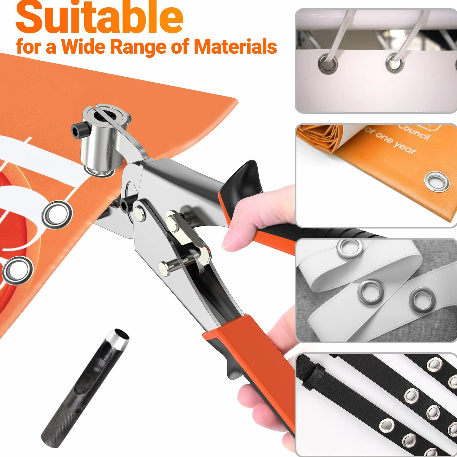 Pinza Per Occhielli Metallici 200 Occhielli ø 10mm Occhiellatrice Per Tessuti
