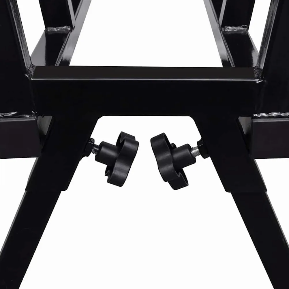 vidaXL Cavalletto Verniciato a Polvere Nero per Segare Legno