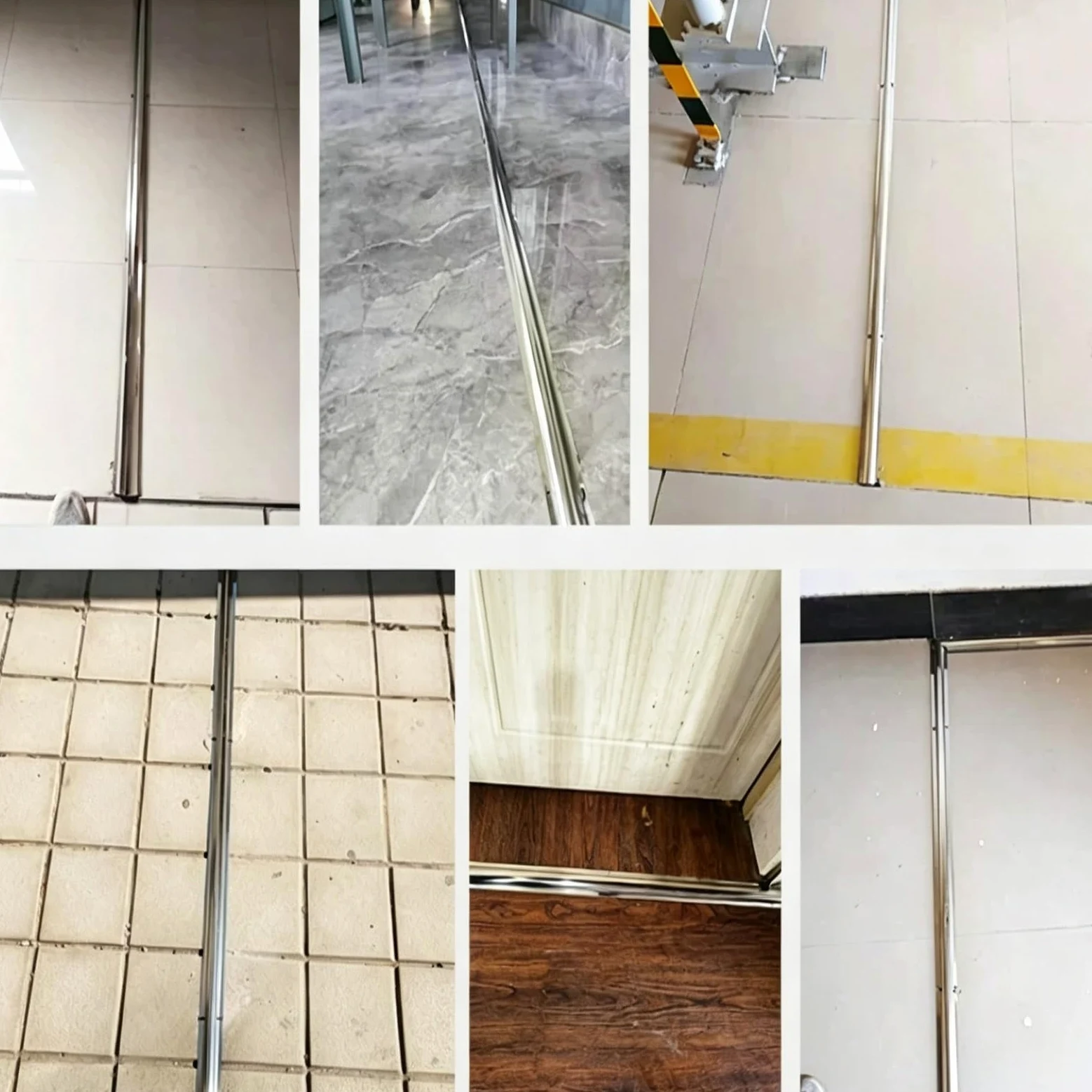 Copricavi Raccogli Cavi Canalina Passacavi Canalina per Cavi in ​​Acciaio Inossidabile, Fili Nascosti | Copricavo Antiruggine Per Pavimento, Lunghezza Personalizzabile, Per Magazzino Casa Ufficio(6cable,170 cm/68")