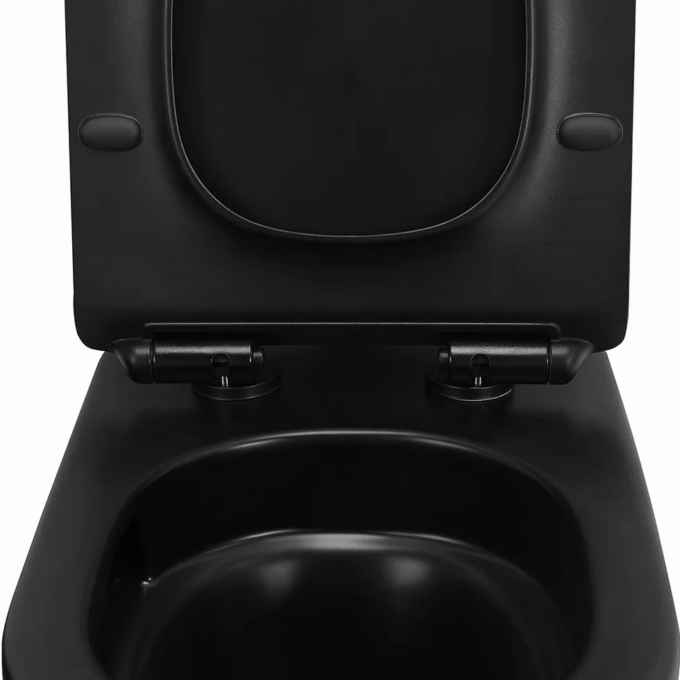 WC Filomuro Ceramica Nero Opaco Scarico Tornado Design Moderno