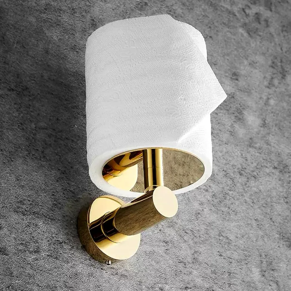 Portarotolo di carta igienica da parete per bagno, cucina, bagno (argento)
