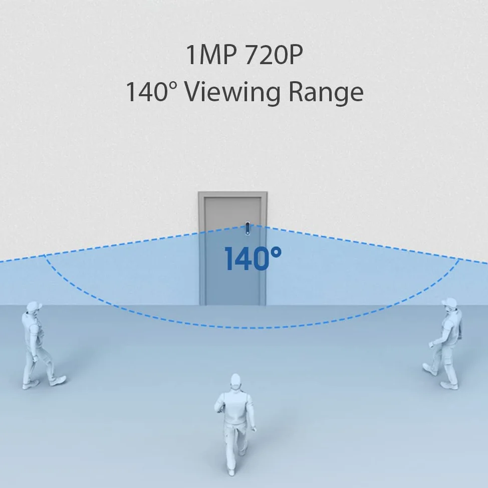 Campanello Video WiFi Smart citofono Wireless videocitofono bidirezionale Controllo remoto Tramite App Comunicazione a 2 Vie Visione Notturna PIR 720P con rilevamento Movimento