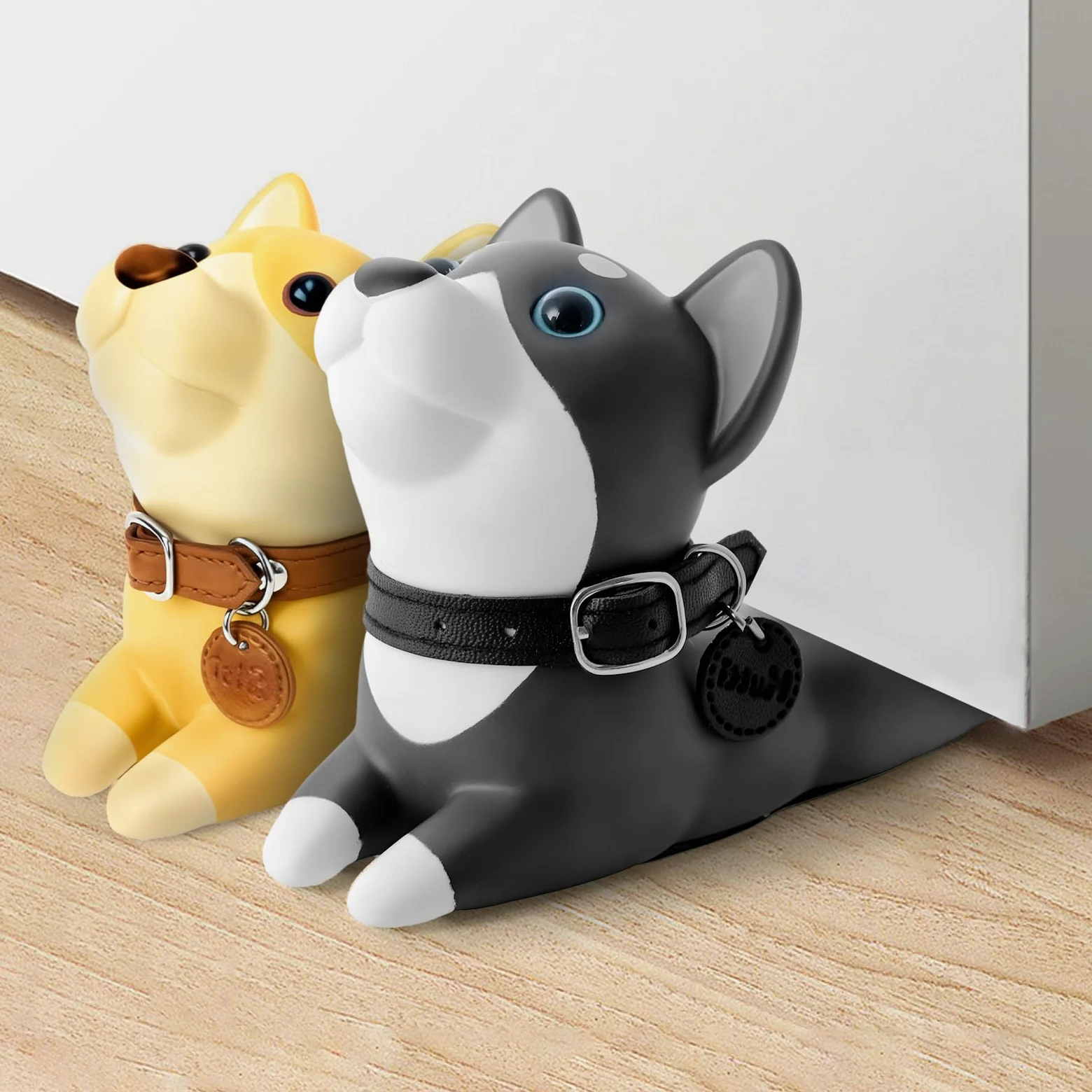 DomeStar, fermaporta, con simpatico fermaporta a forma di cane Husky, decorativo per porta a forma di animale