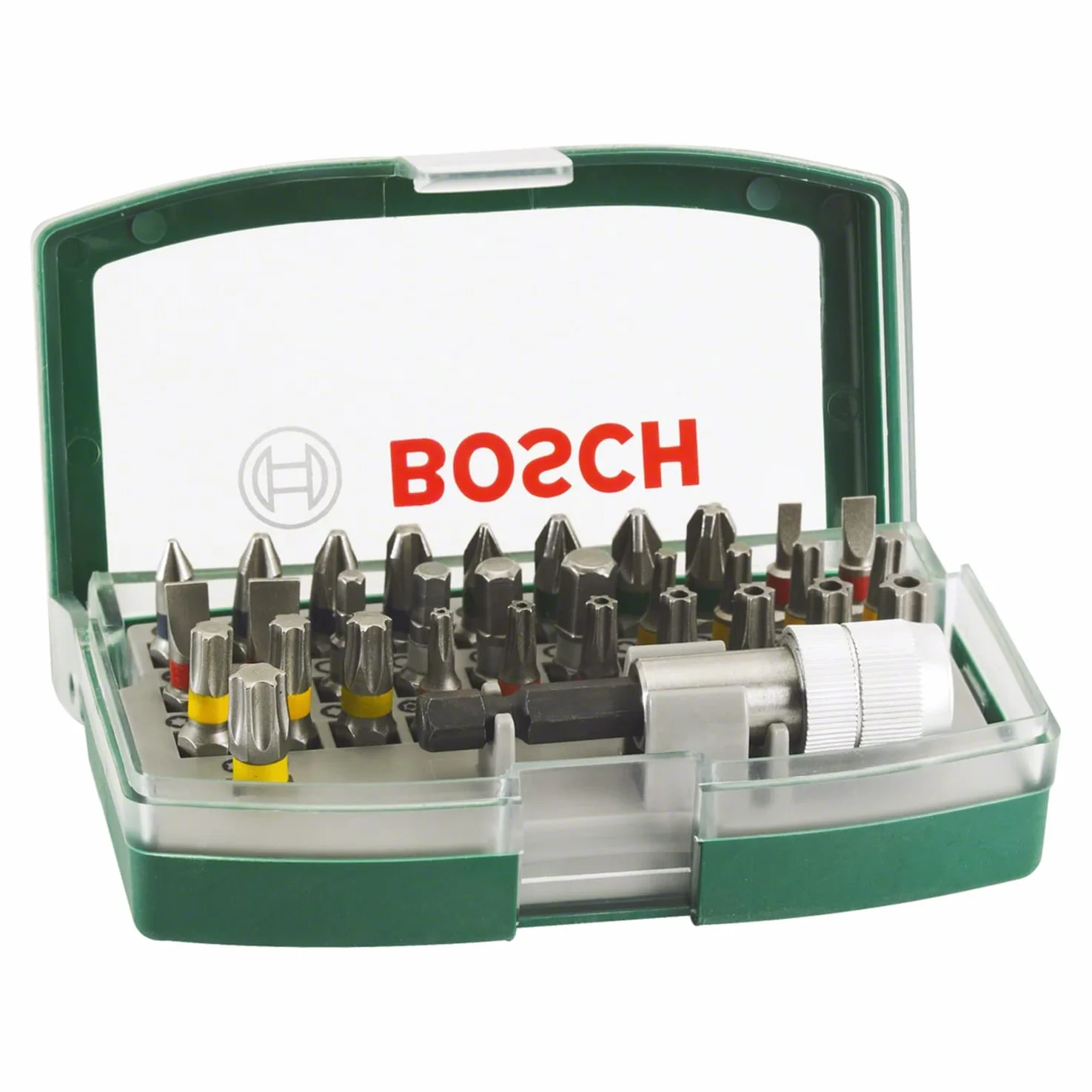 Bosch Rainbow Set 32 Inserti Avvitamento, Verde